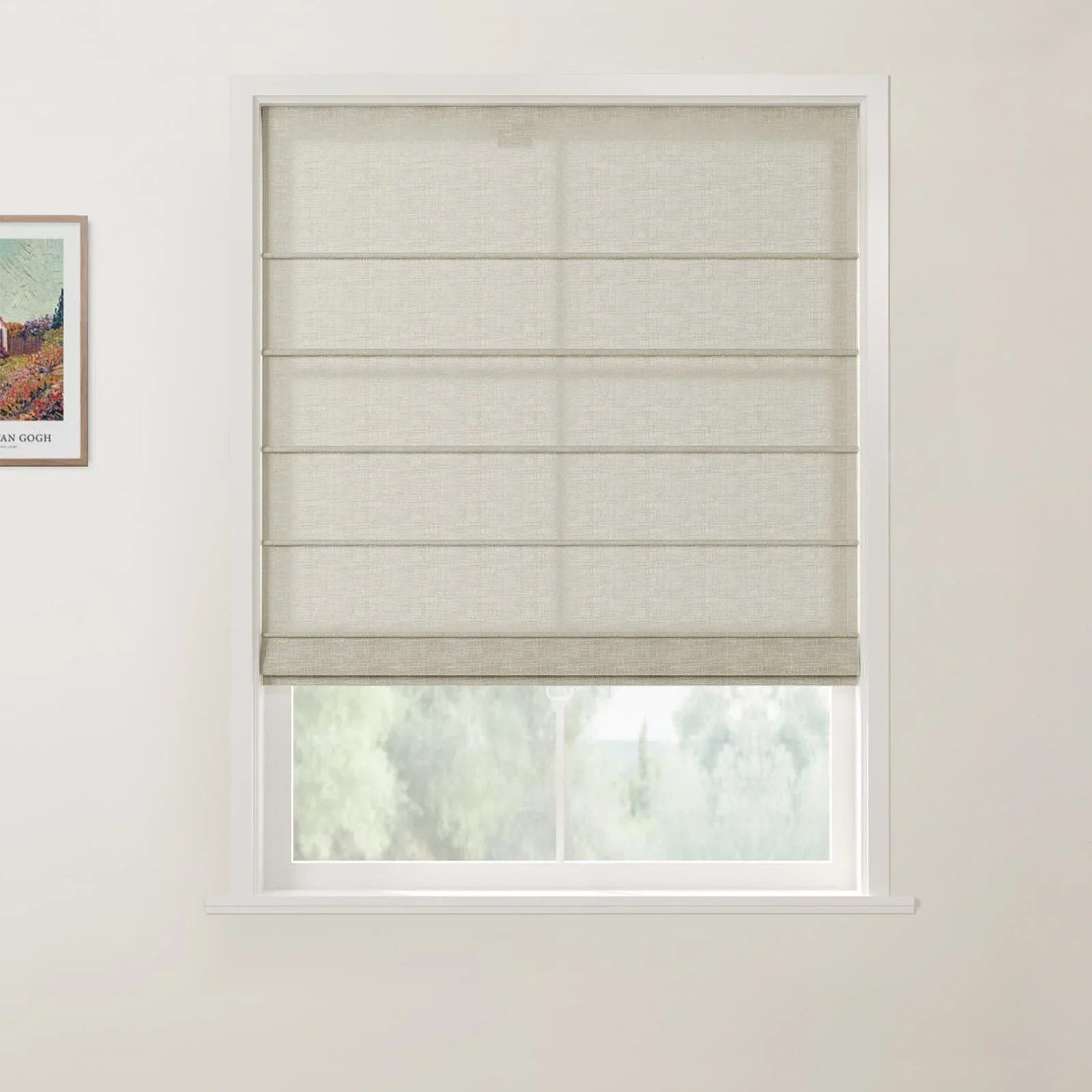 Custom Front Slat Roman Shade Cordless - Image 17