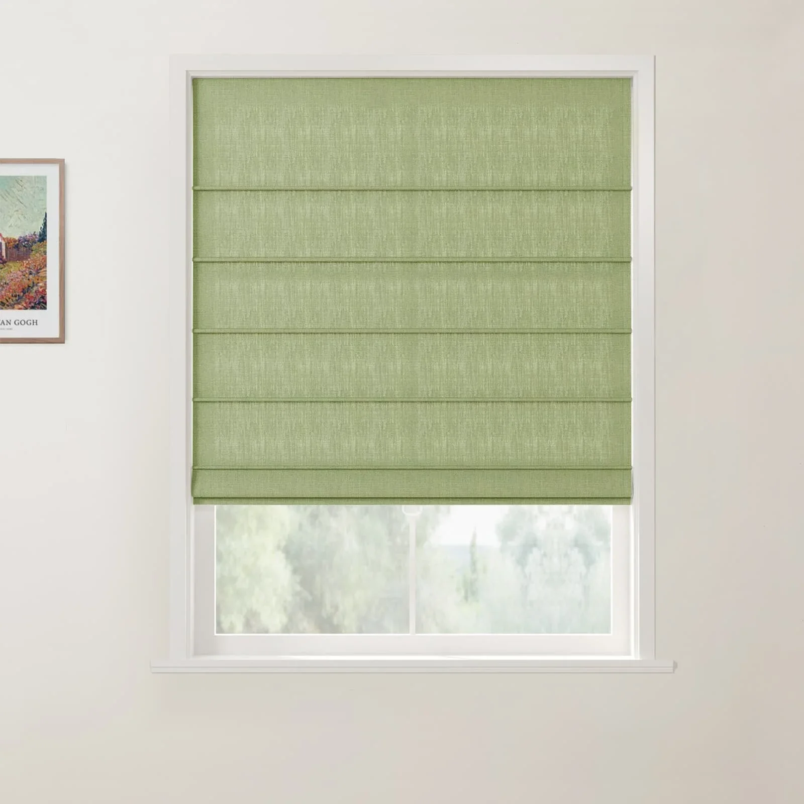 Custom Front Slat Roman Shade Cordless - Image 29
