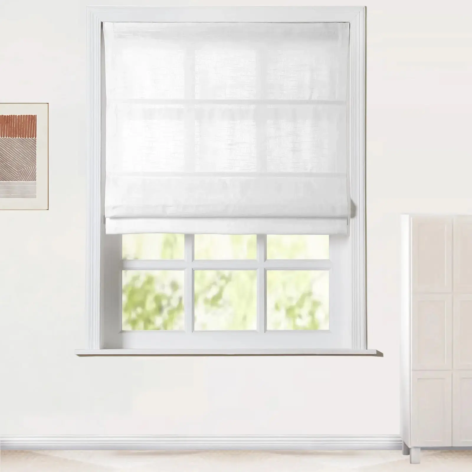 Custom Linen Roman Shade Cordless - Image 17