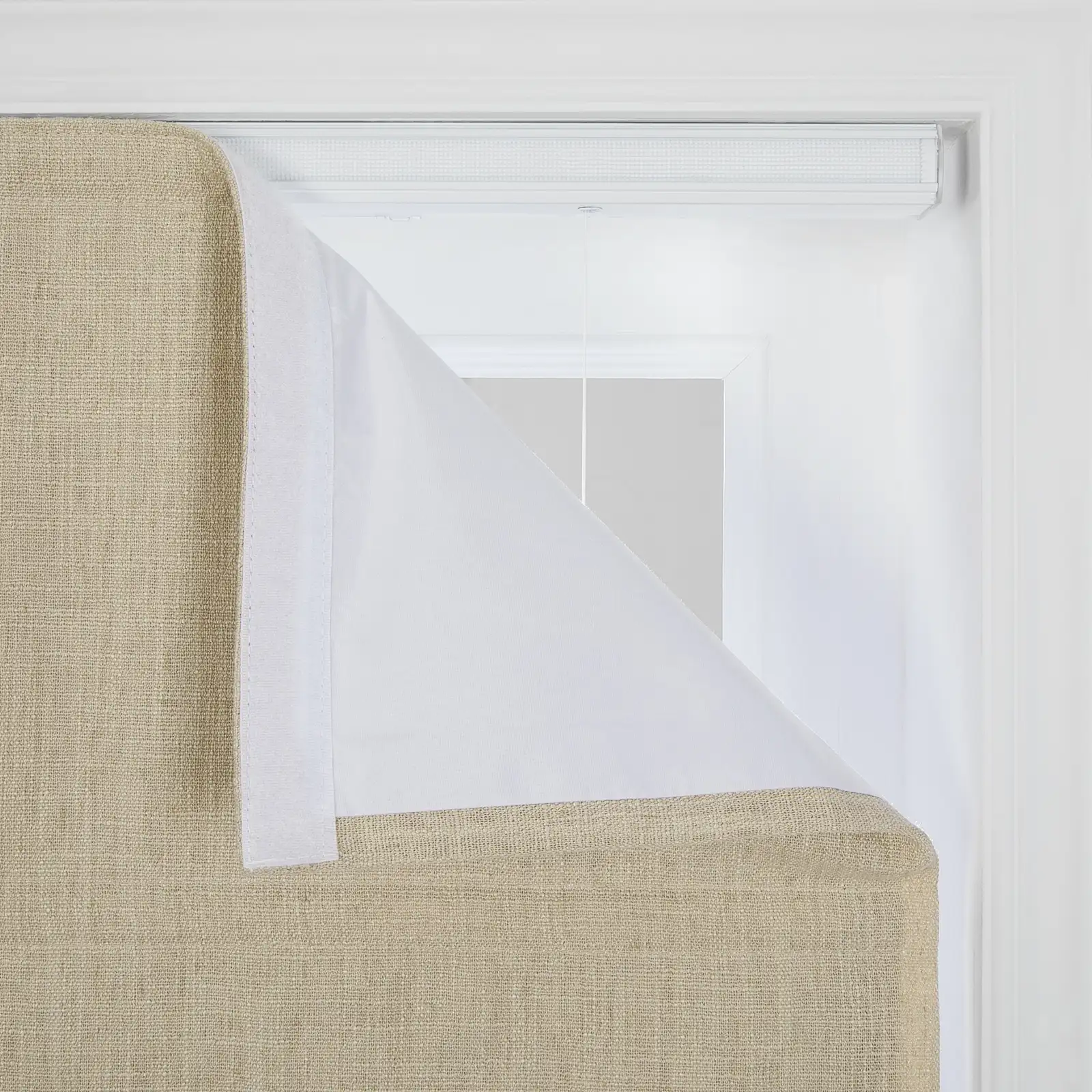 Custom Linen Roman Shade Cordless - Image 2