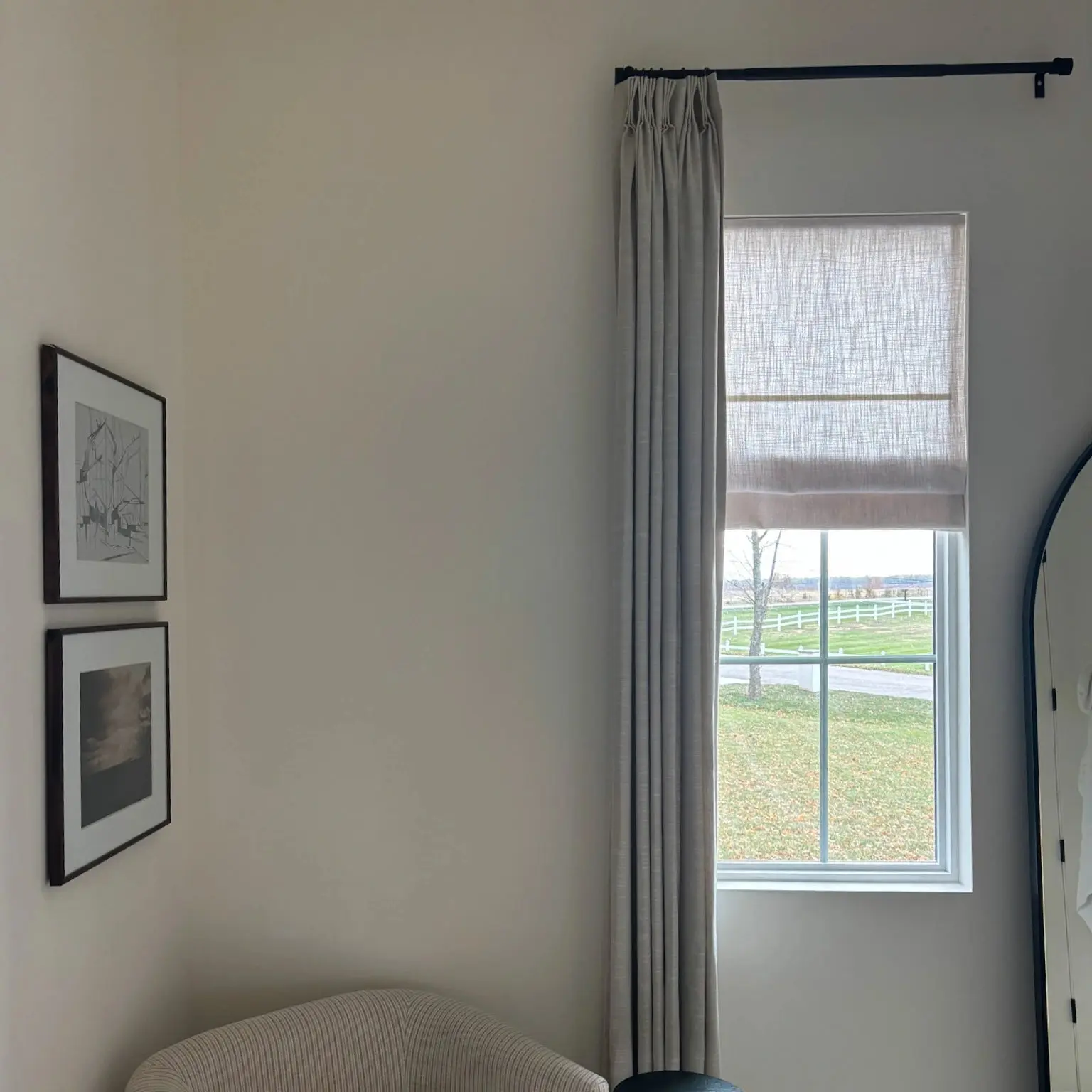 Custom Linen Roman Shade Cordless - Image 6