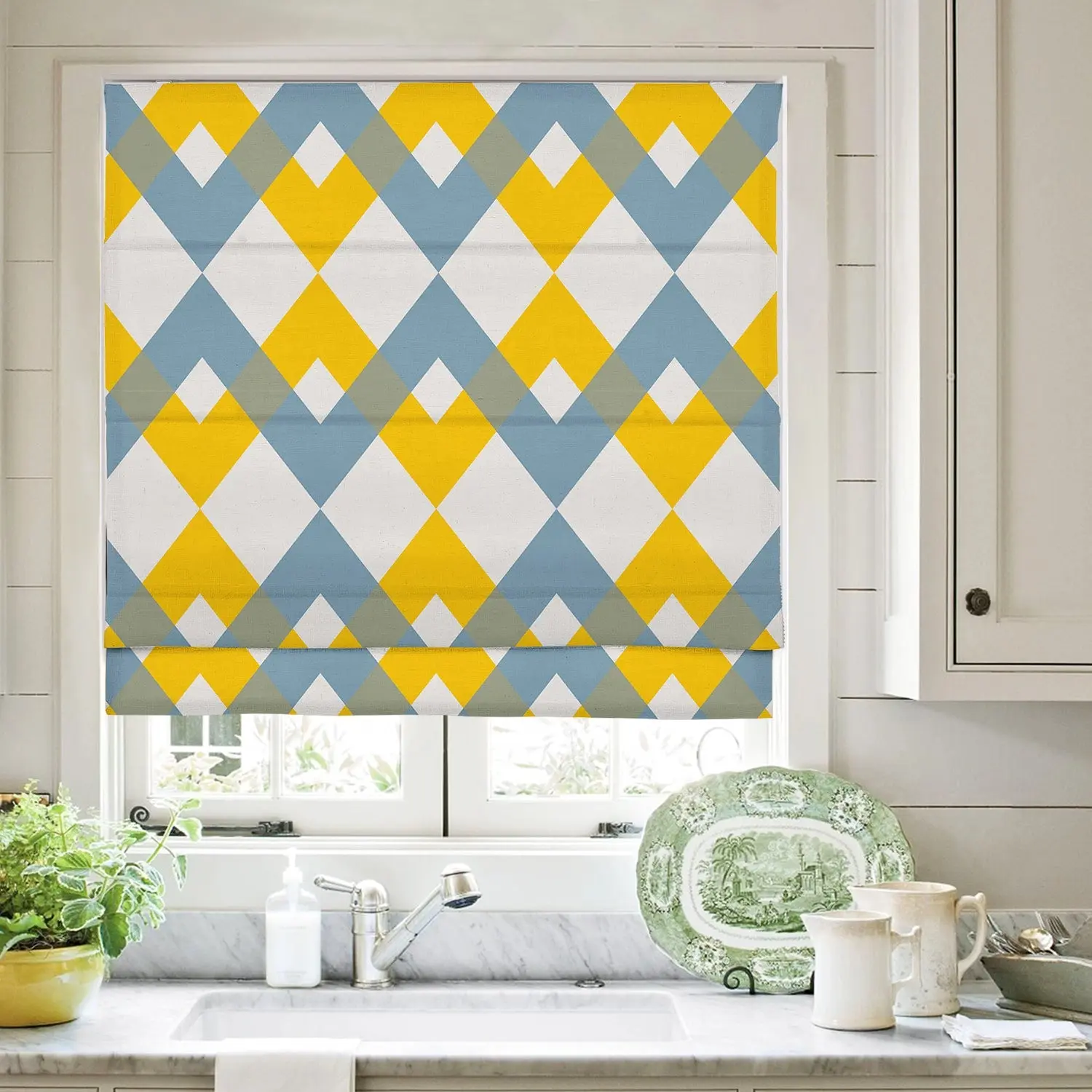 Printed Roman Shade Cord Lift