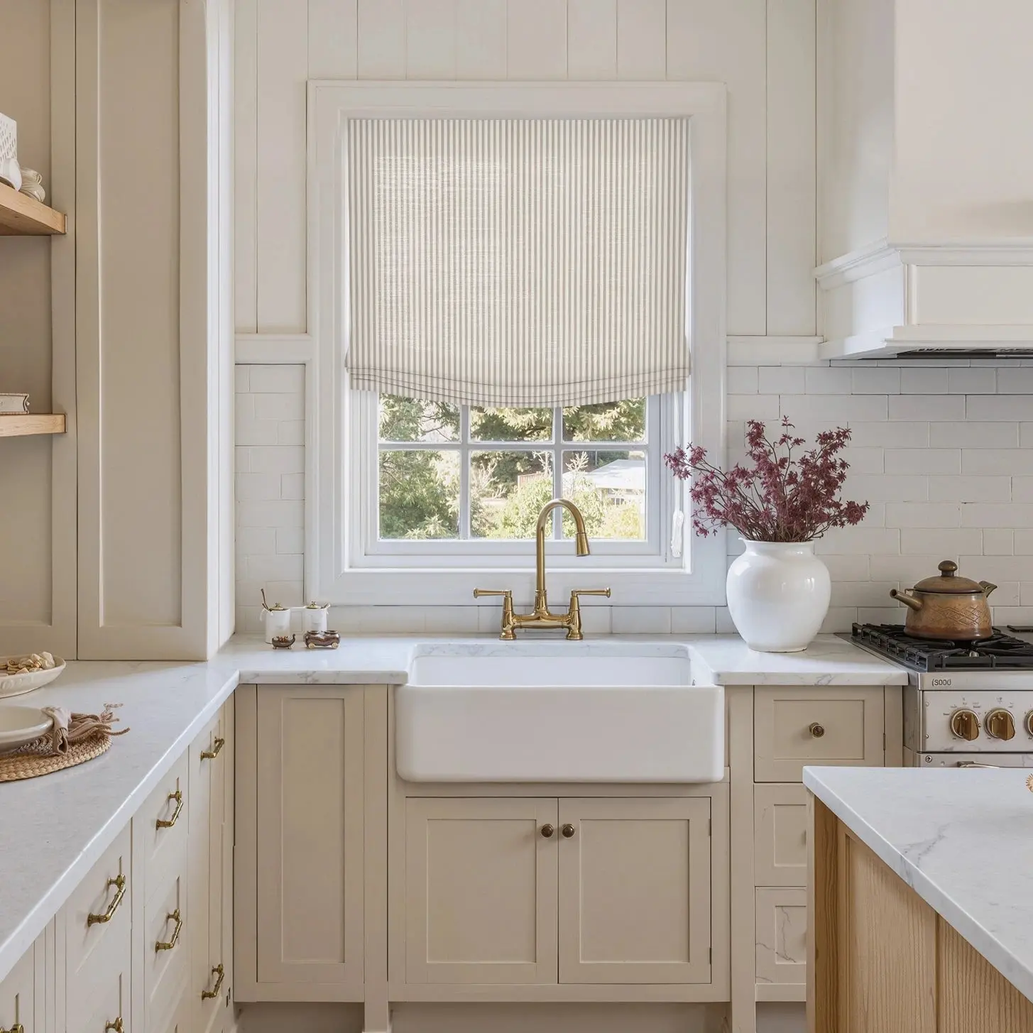 Custom Relaxed Roman Shades Cord Lift - Image 117