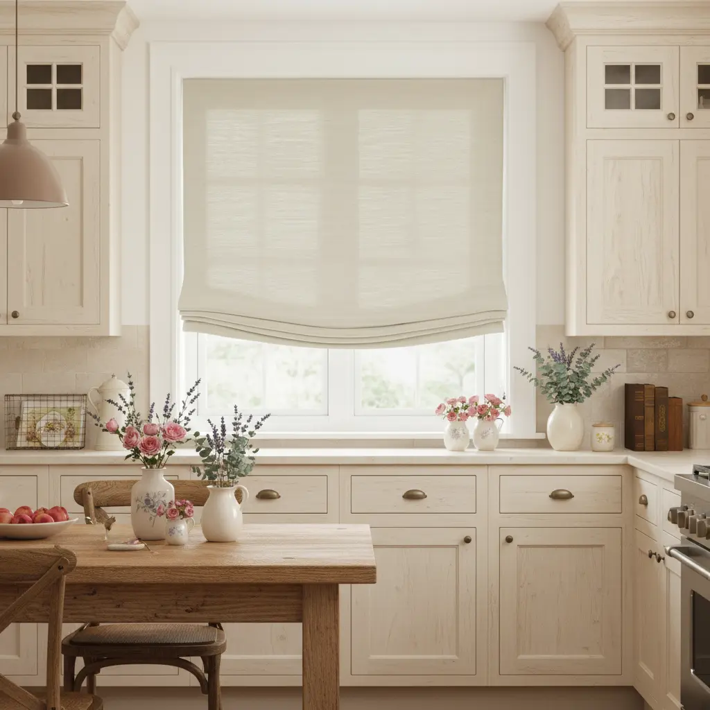 Custom Relaxed Roman Shades Cord Lift - Image 122