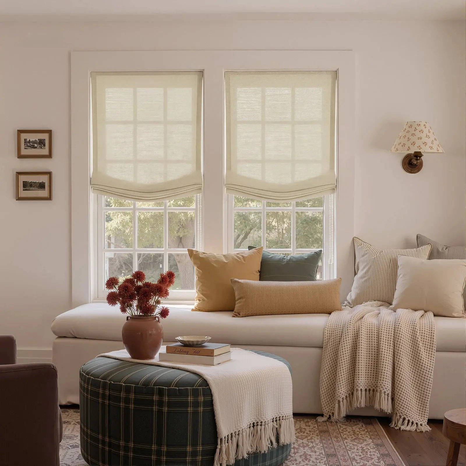 Custom Relaxed Roman Shades Cord Lift - Image 125