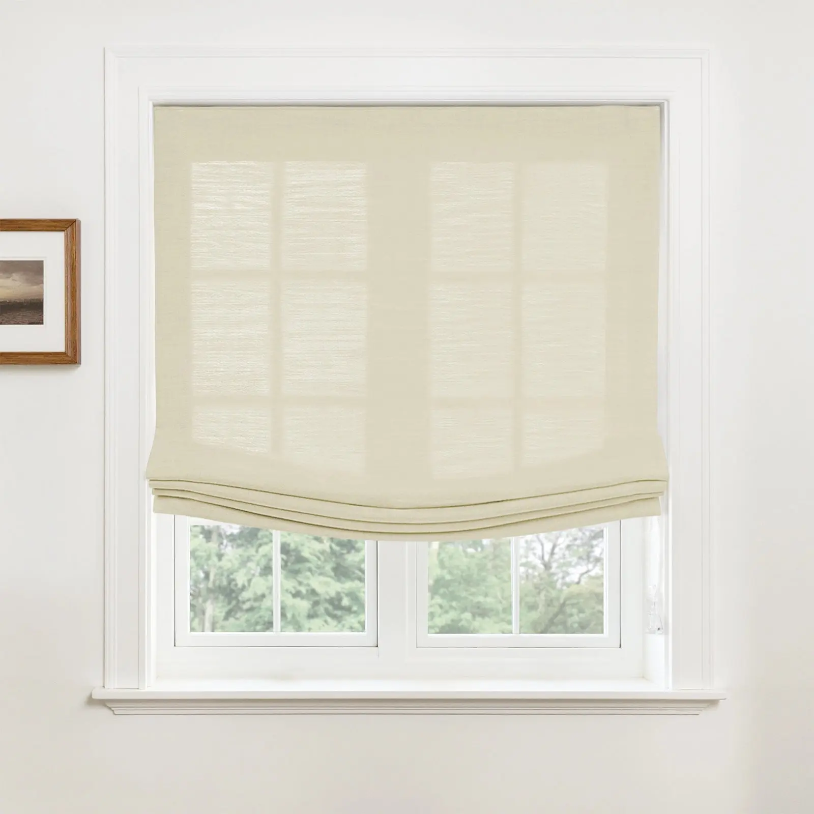 Custom Relaxed Roman Shades Cord Lift - Image 127