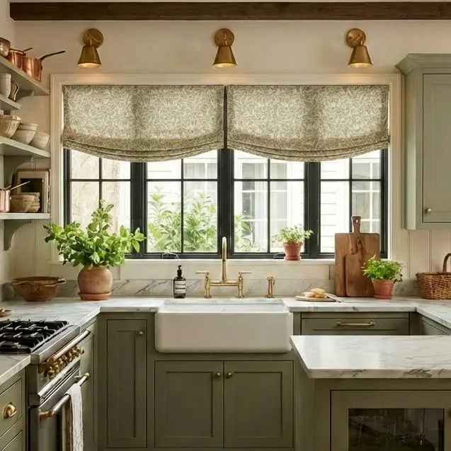Custom Relaxed Roman Shades Cord Lift - Image 139