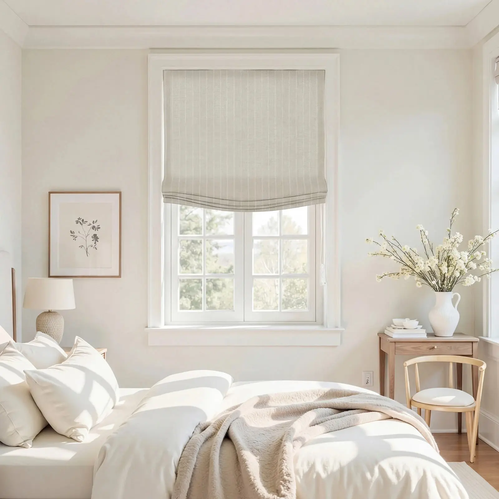 Custom Relaxed Roman Shades Cord Lift - Image 143