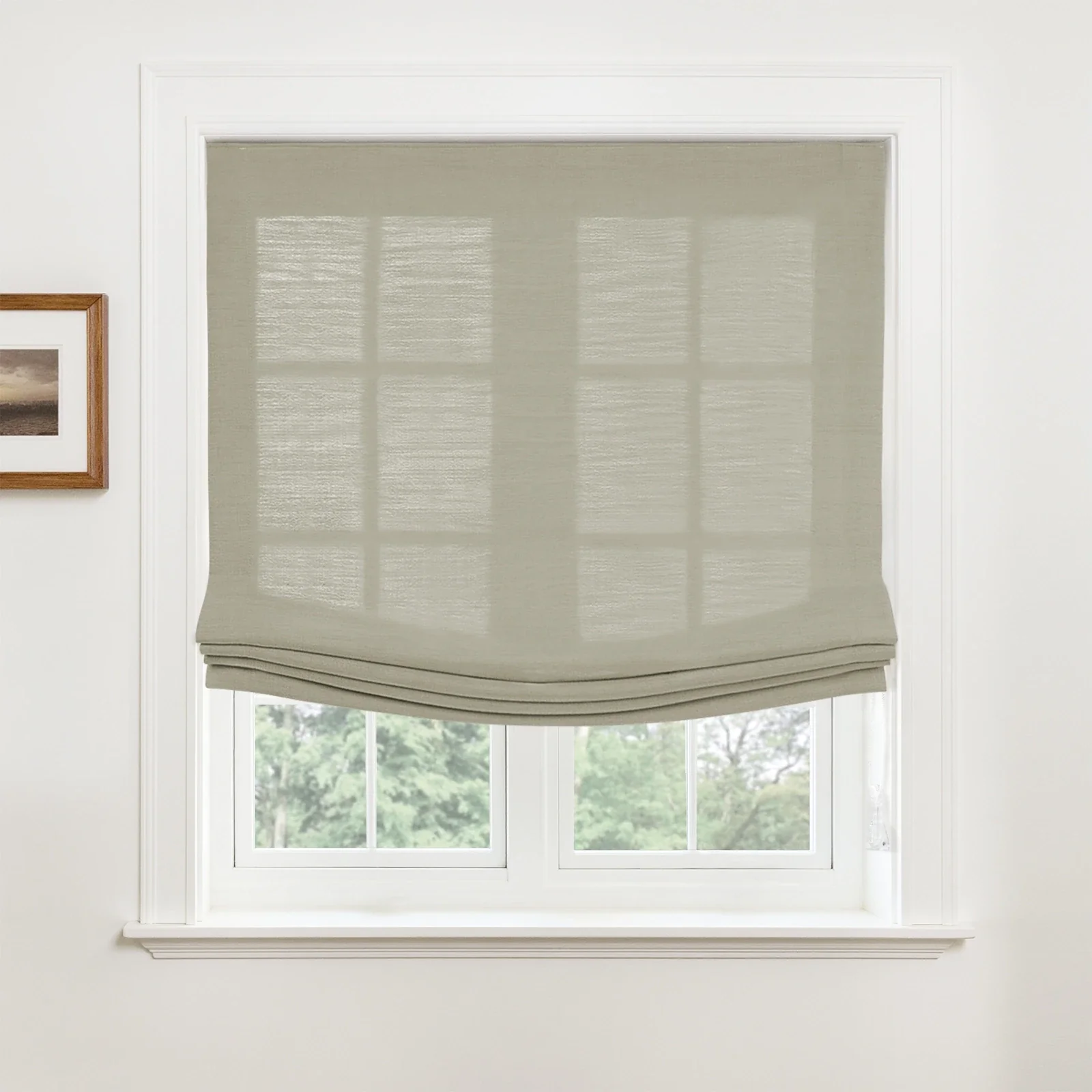 Custom Relaxed Roman Shades Cord Lift - Image 18