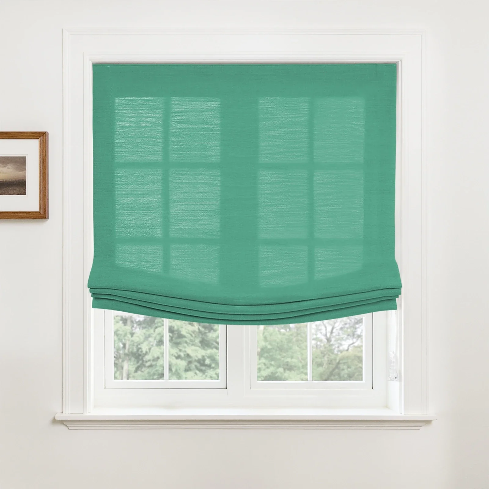 Custom Relaxed Roman Shades Cord Lift - Image 22