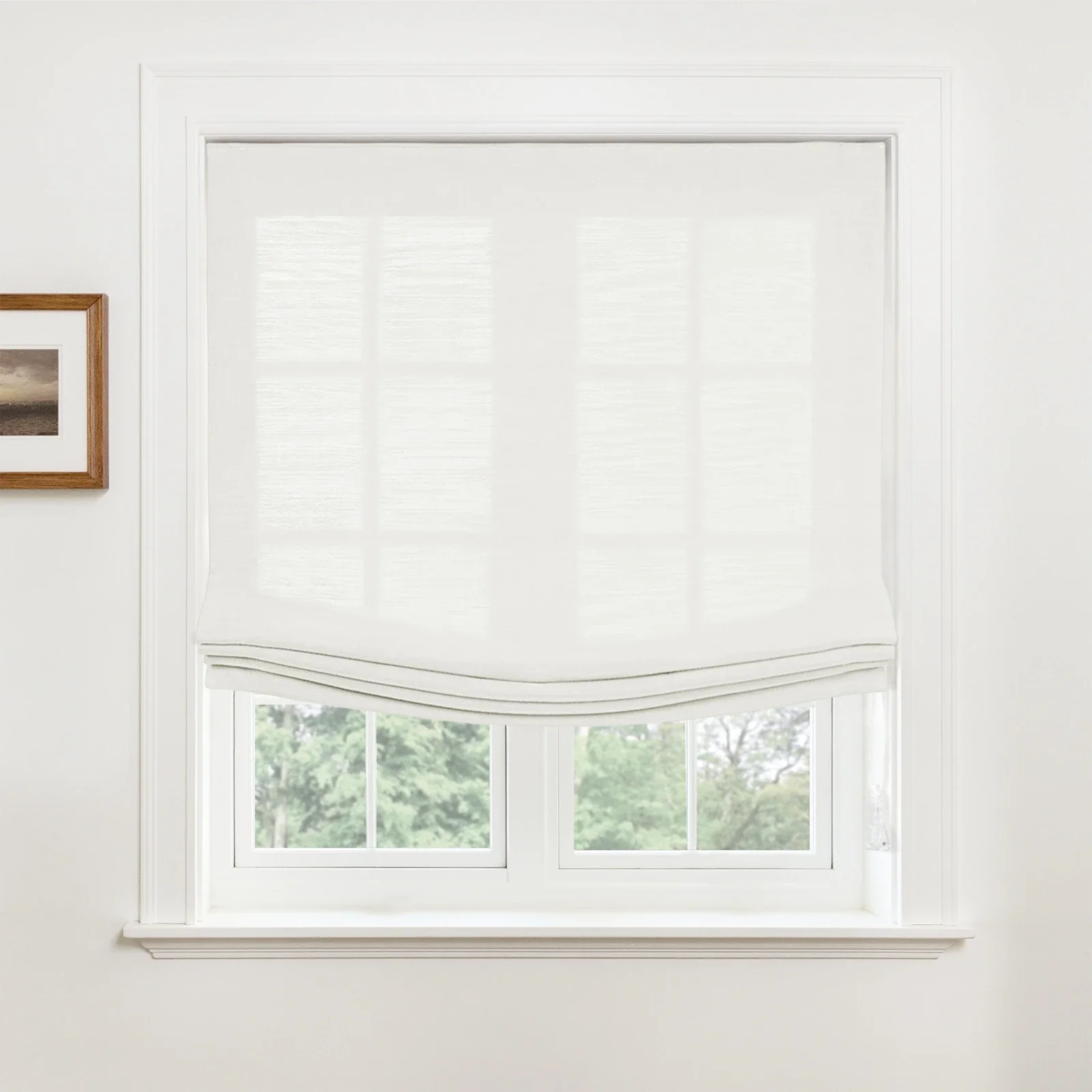 Custom Relaxed Roman Shades Cord Lift - Image 23