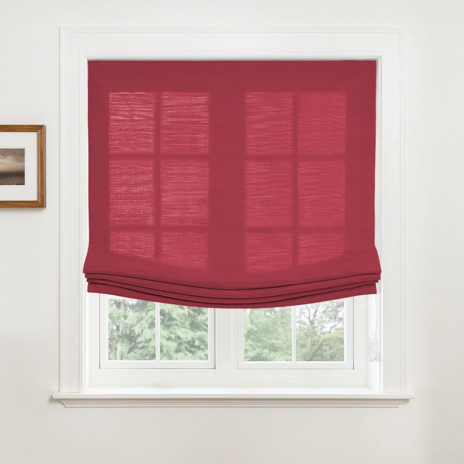 Custom Relaxed Roman Shades Cord Lift - Image 26