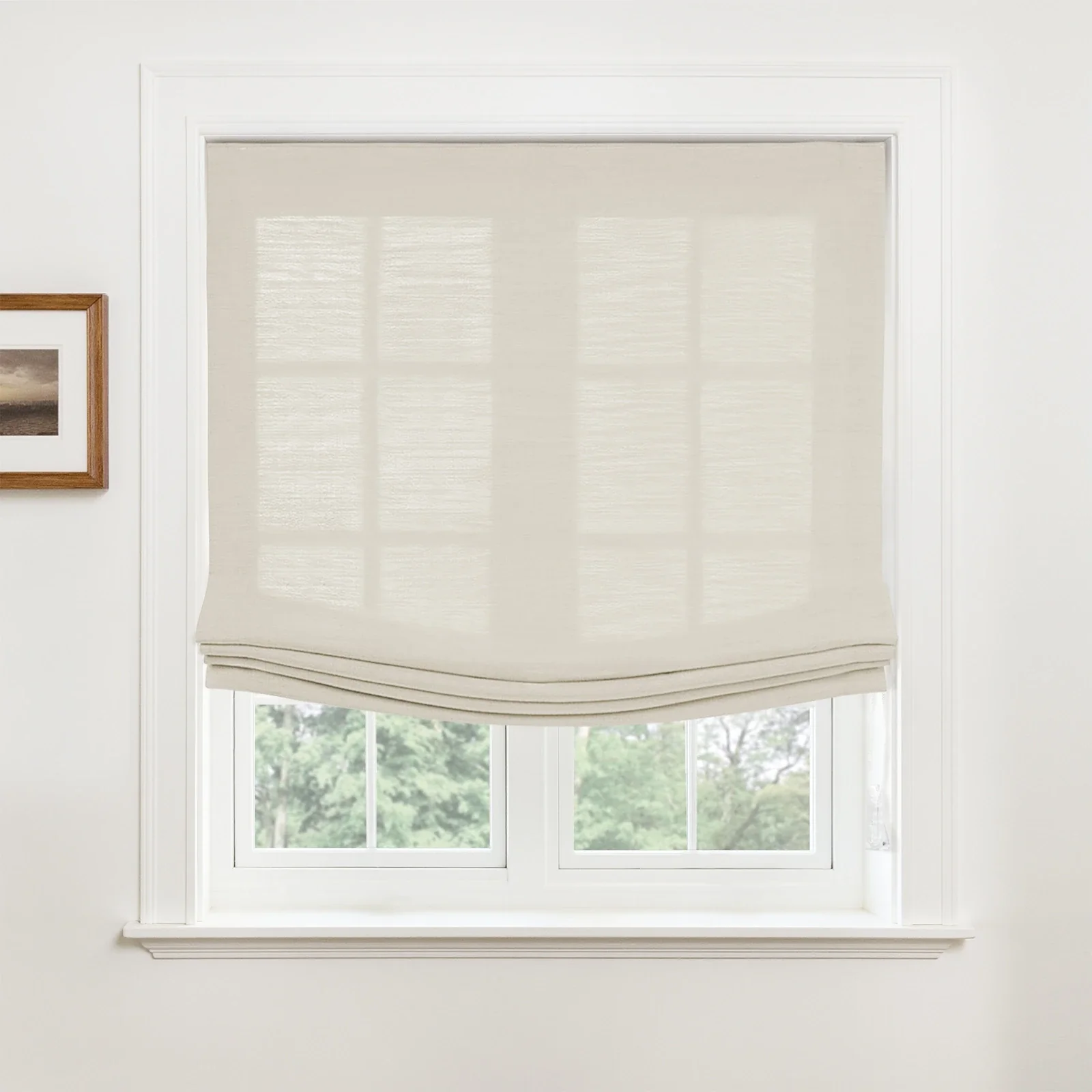 Custom Relaxed Roman Shades Cord Lift - Image 27