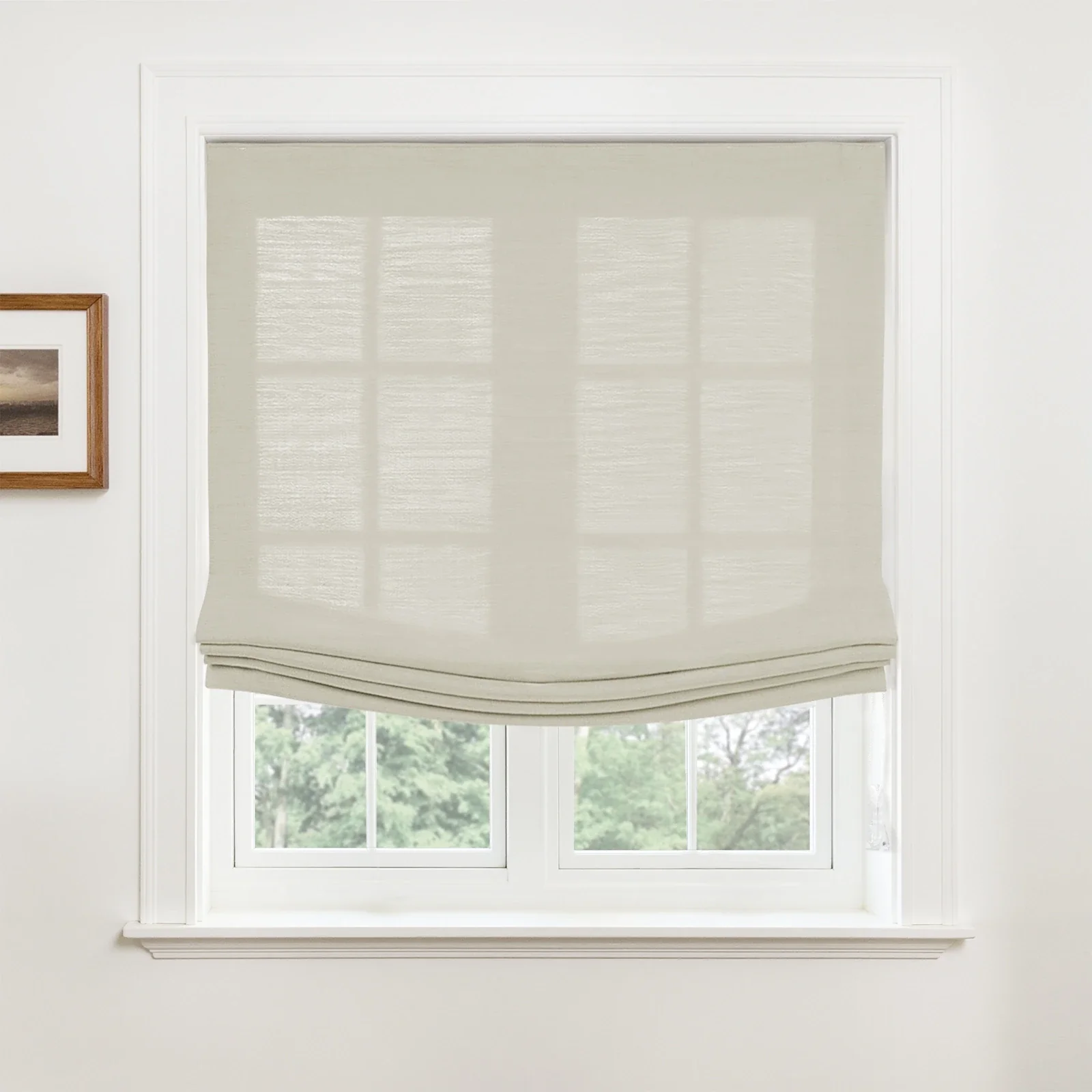 Custom Relaxed Roman Shades Cord Lift - Image 28
