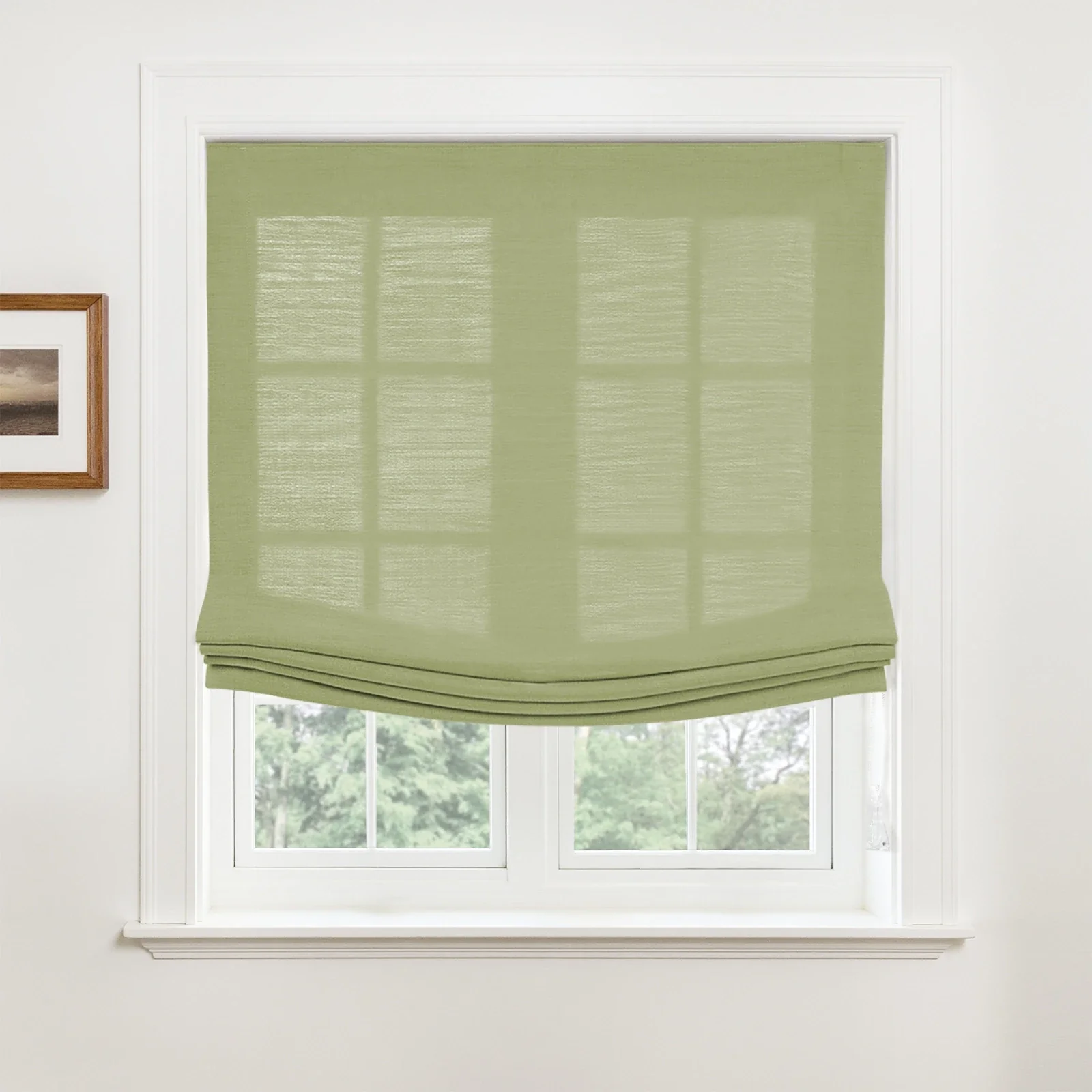 Custom Relaxed Roman Shades Cord Lift - Image 33