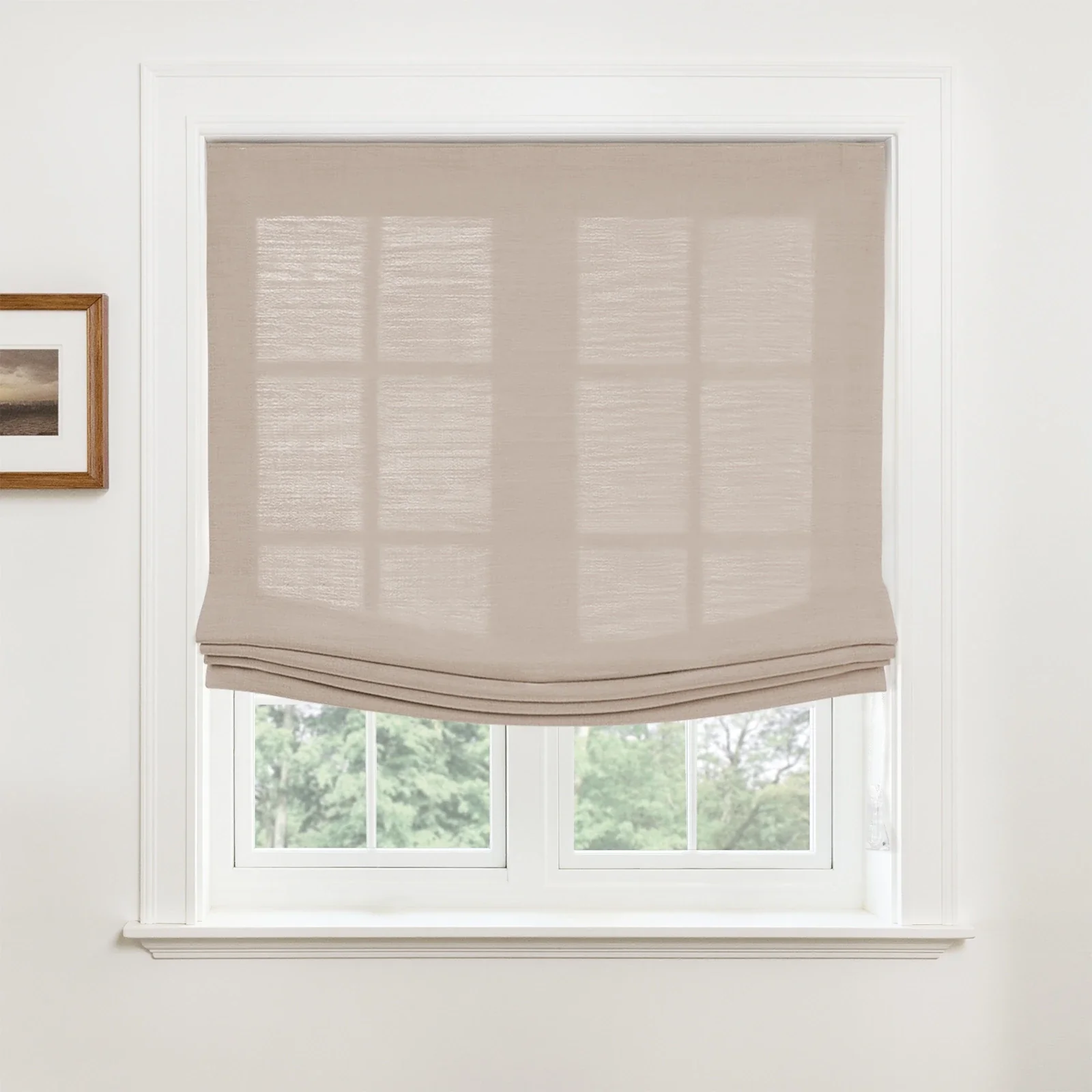 Custom Relaxed Roman Shades Cord Lift - Image 42
