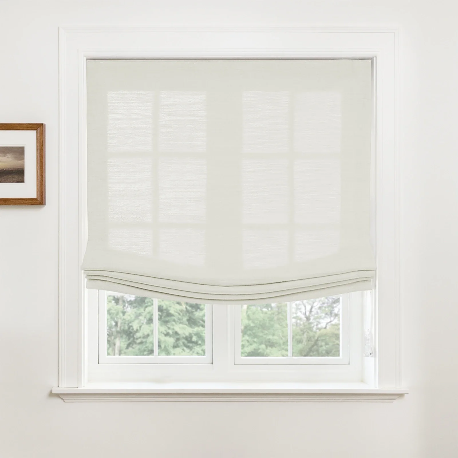 Custom Relaxed Roman Shades Cord Lift - Image 44