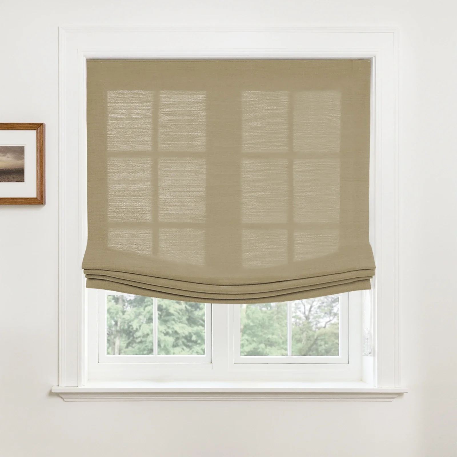 Custom Relaxed Roman Shades Cord Lift - Image 47