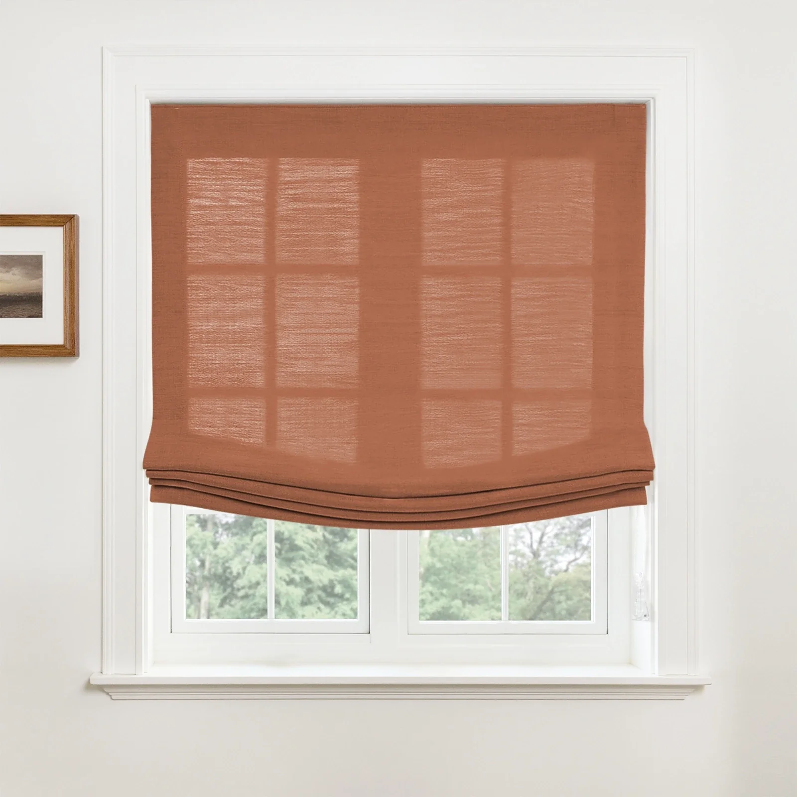 Custom Relaxed Roman Shades Cord Lift - Image 48