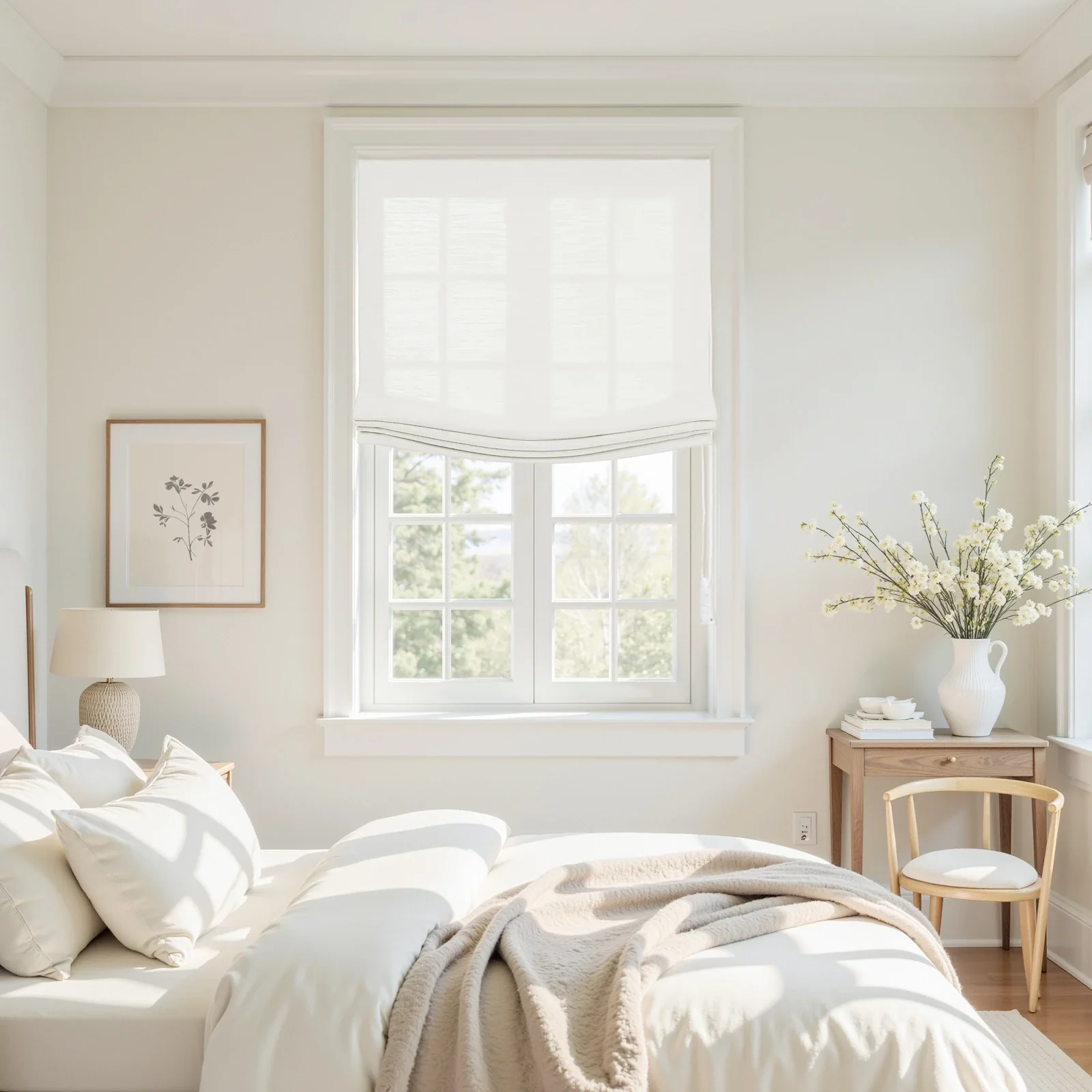 Custom Relaxed Roman Shades Cord Lift - Image 58