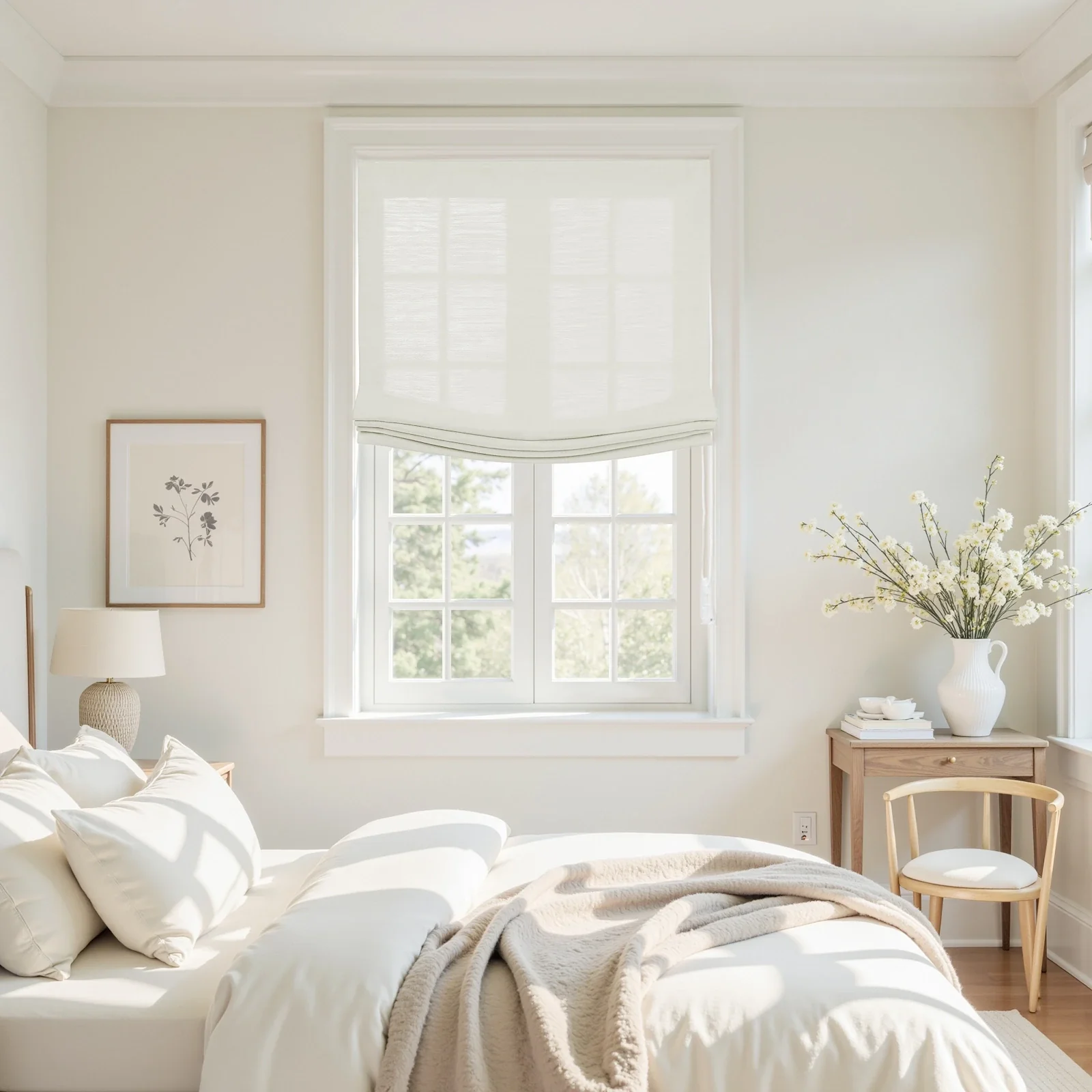 Custom Relaxed Roman Shades Cord Lift - Image 59