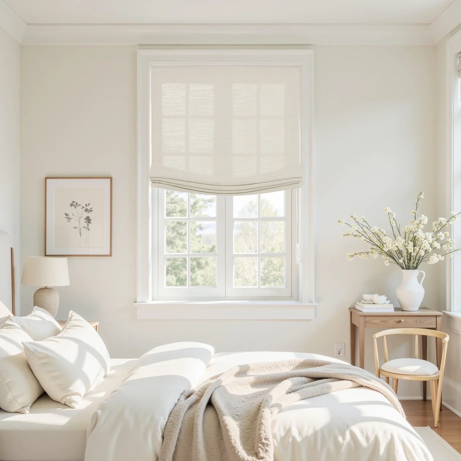 Custom Relaxed Roman Shades Cord Lift - Image 63