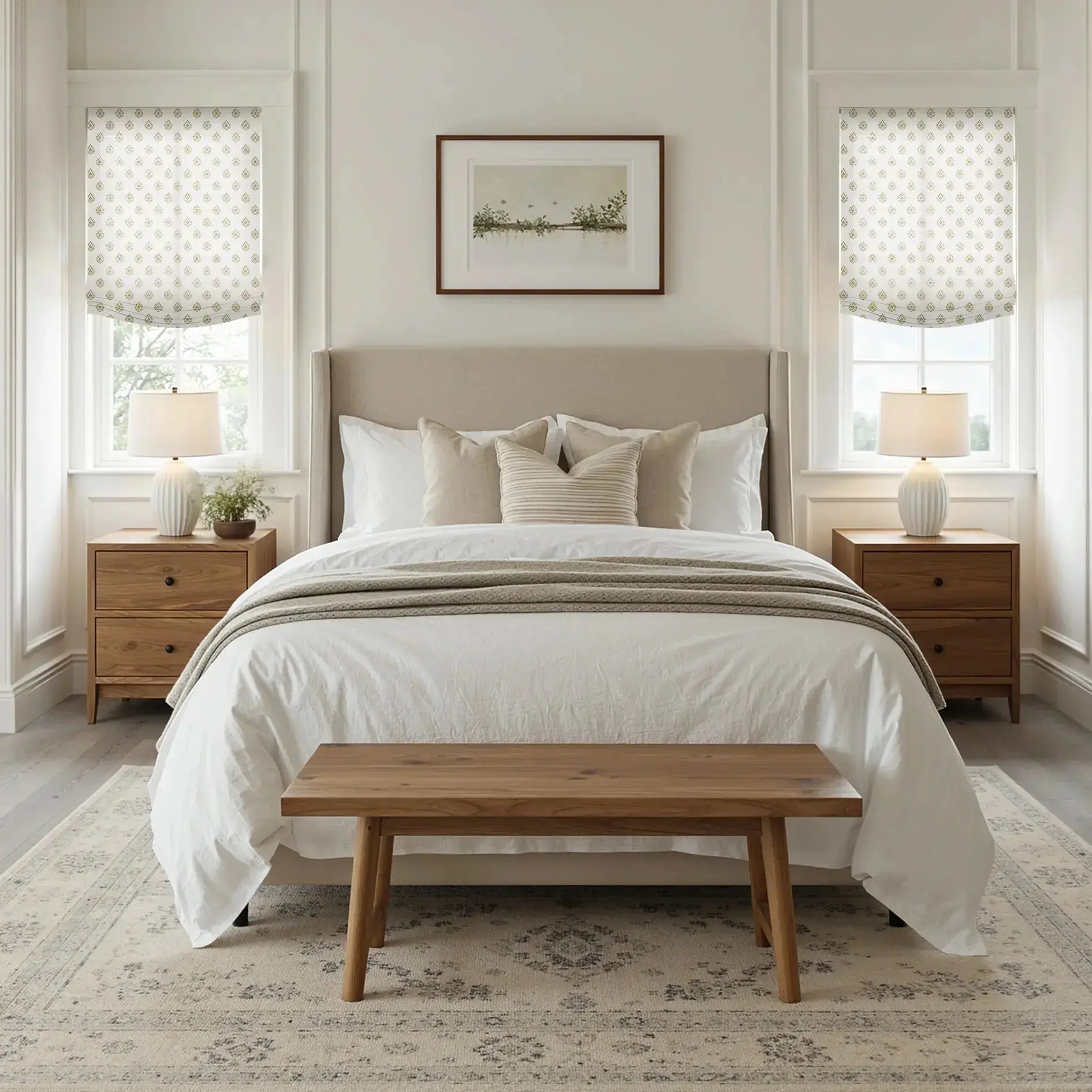 Custom Relaxed Roman Shades Cord Lift - Image 65