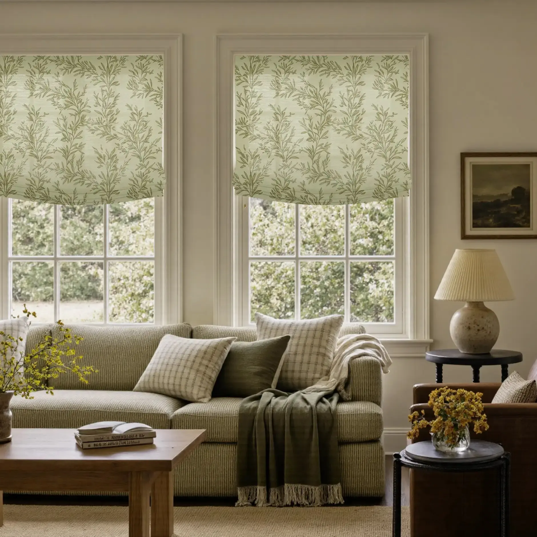 Custom Relaxed Roman Shades Cord Lift - Image 69