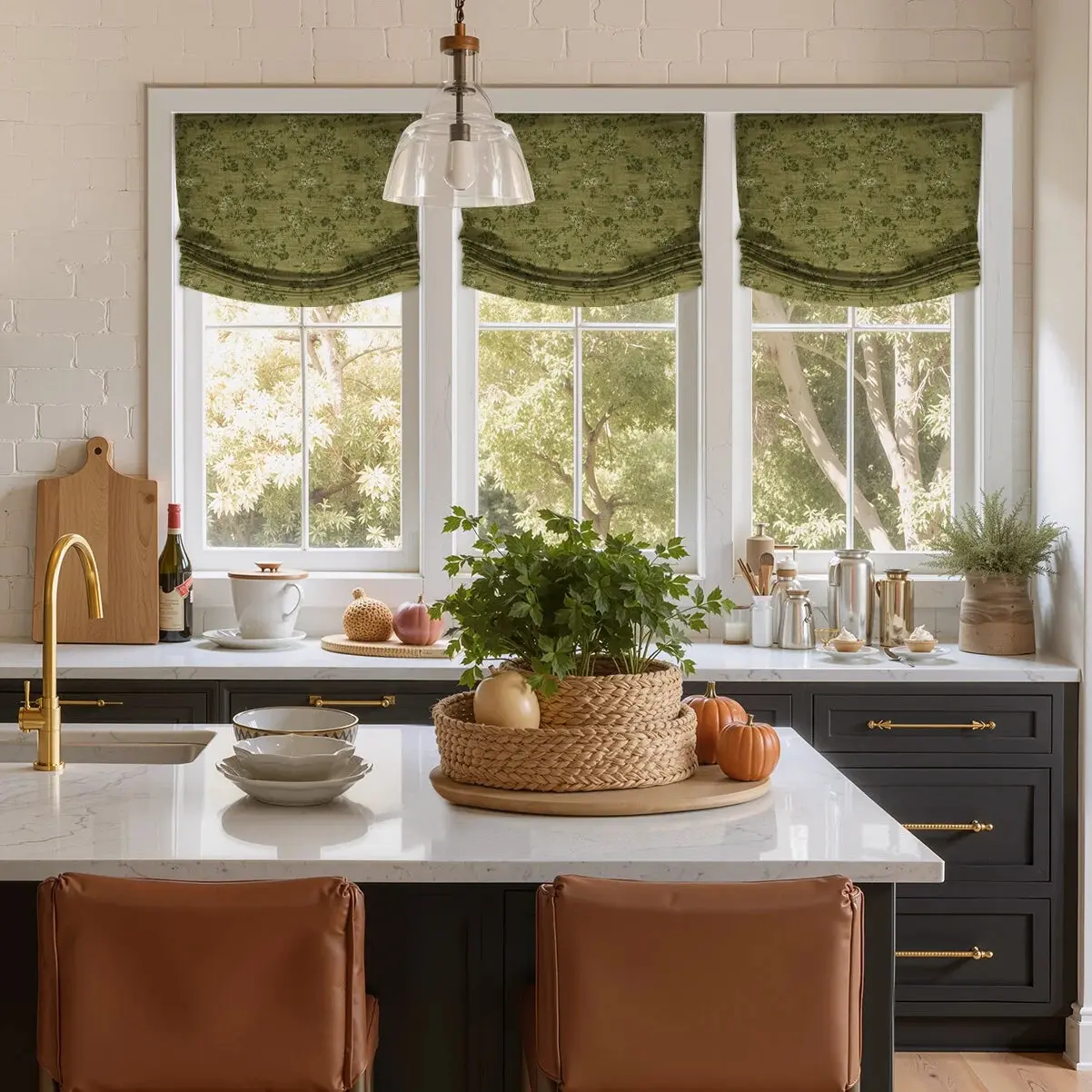 Custom Relaxed Roman Shades Cord Lift - Image 74