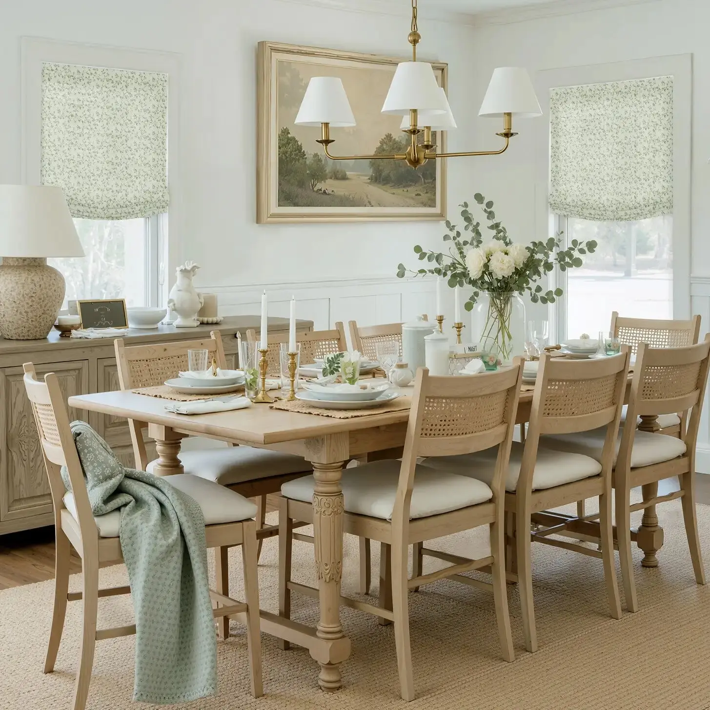 Custom Relaxed Roman Shades Cord Lift - Image 97