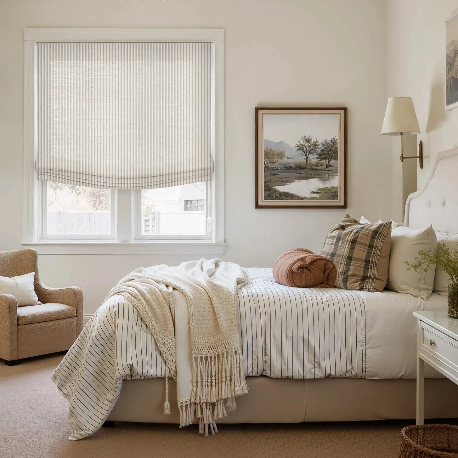 Custom Relaxed Roman Shades Cord Lift - Image 98