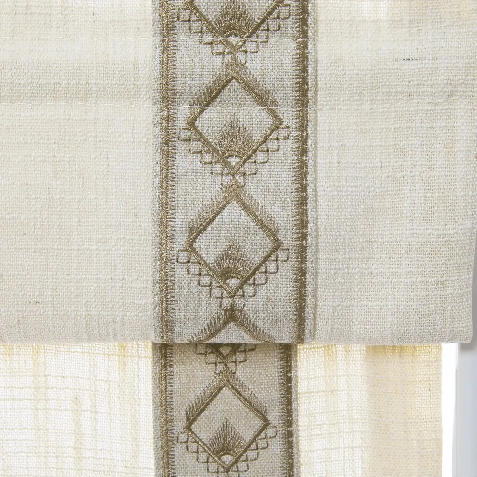 Custom Roman Shade with Trim Border Cordless - Image 32