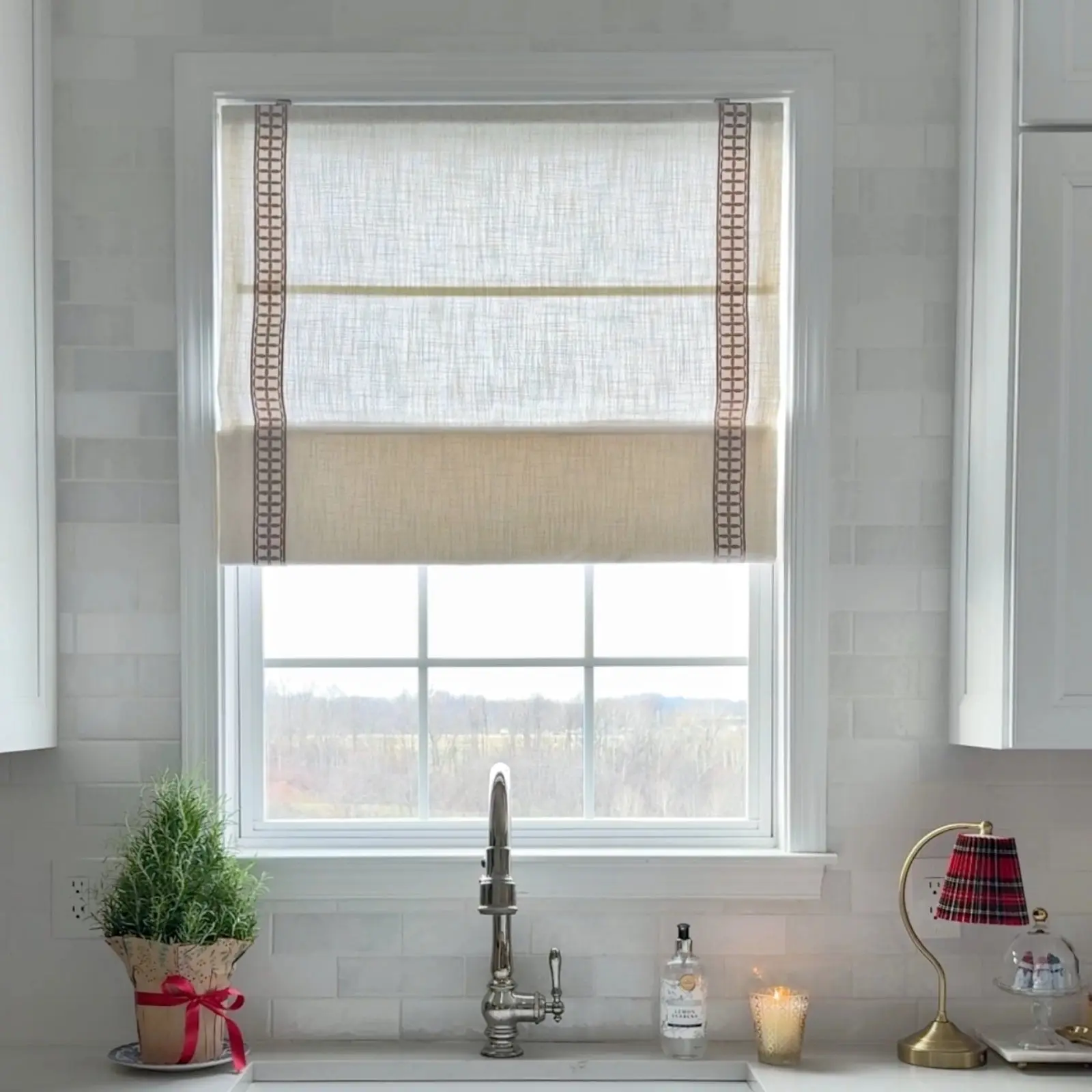 Liz Linen Roman Shade Cordless - Image 13