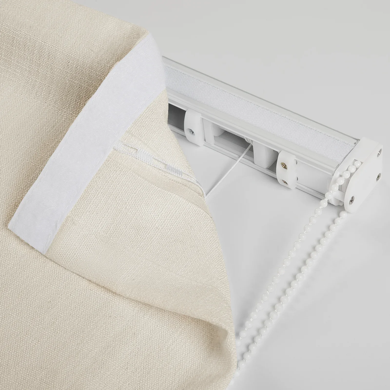 Custom Relaxed Roman Shade with Center Pleat Cord Lift - Image 29