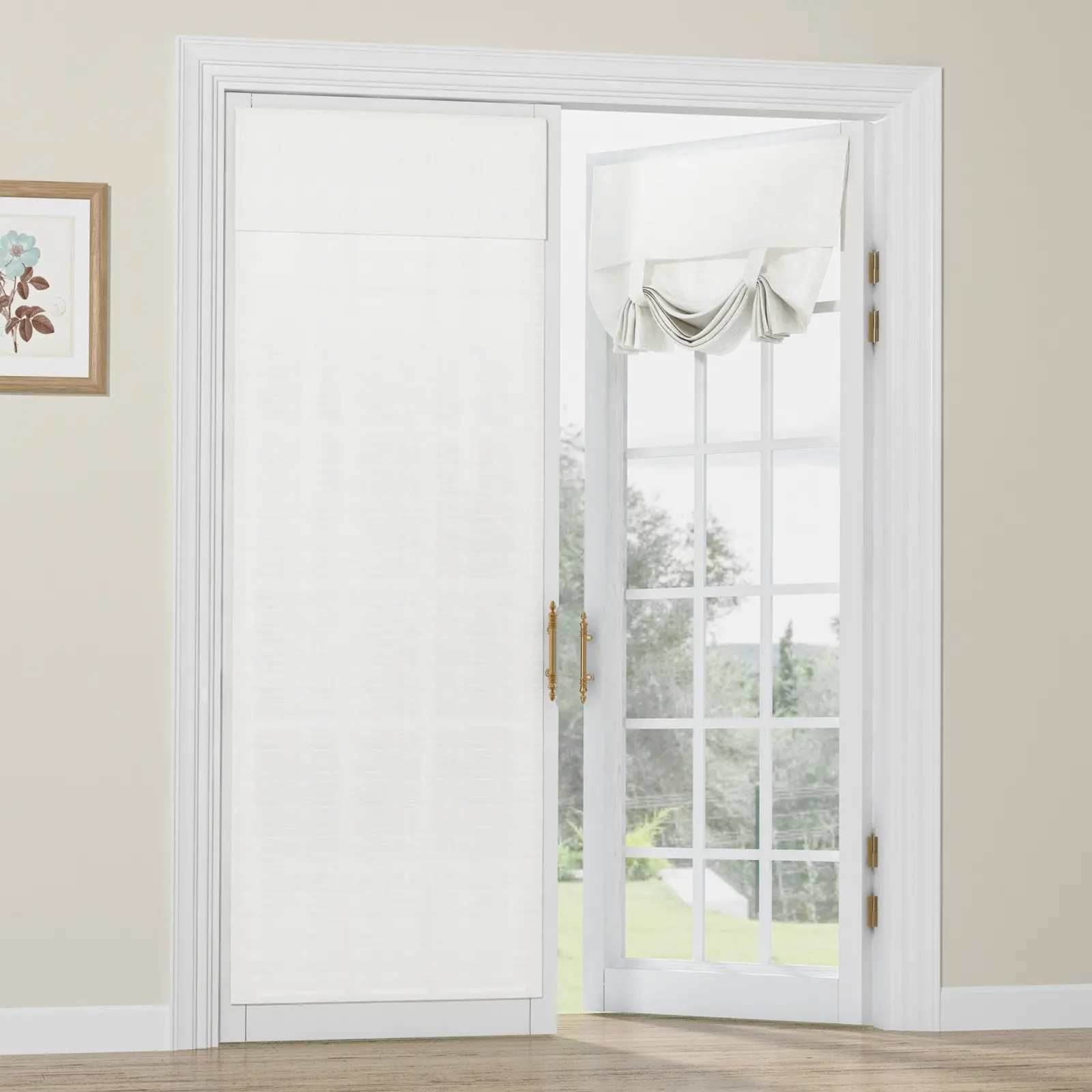 Custom Tie Up Shades for French Door - Image 7