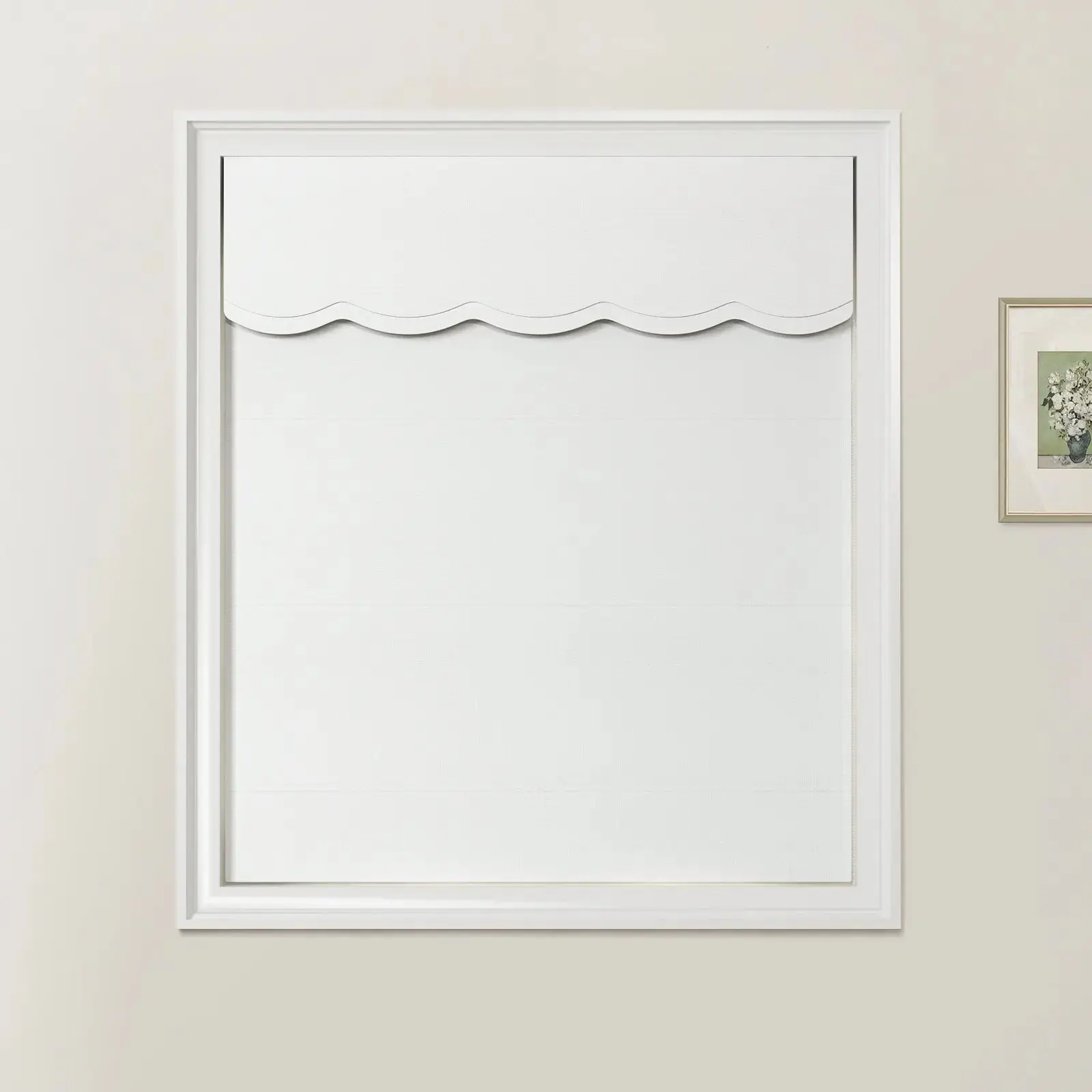 Custom Valanced Day Night Roman Shade Cord Lift - Image 11