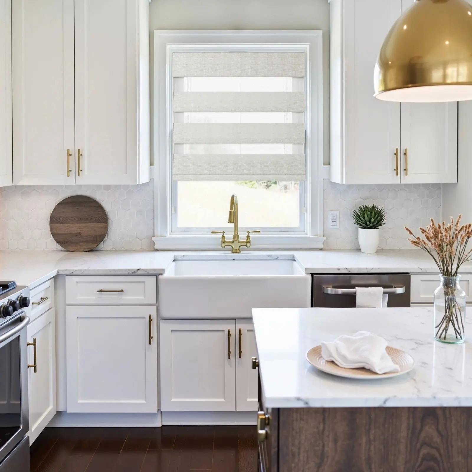 Custom Zebra Roman Blind Cord Lift - Image 5