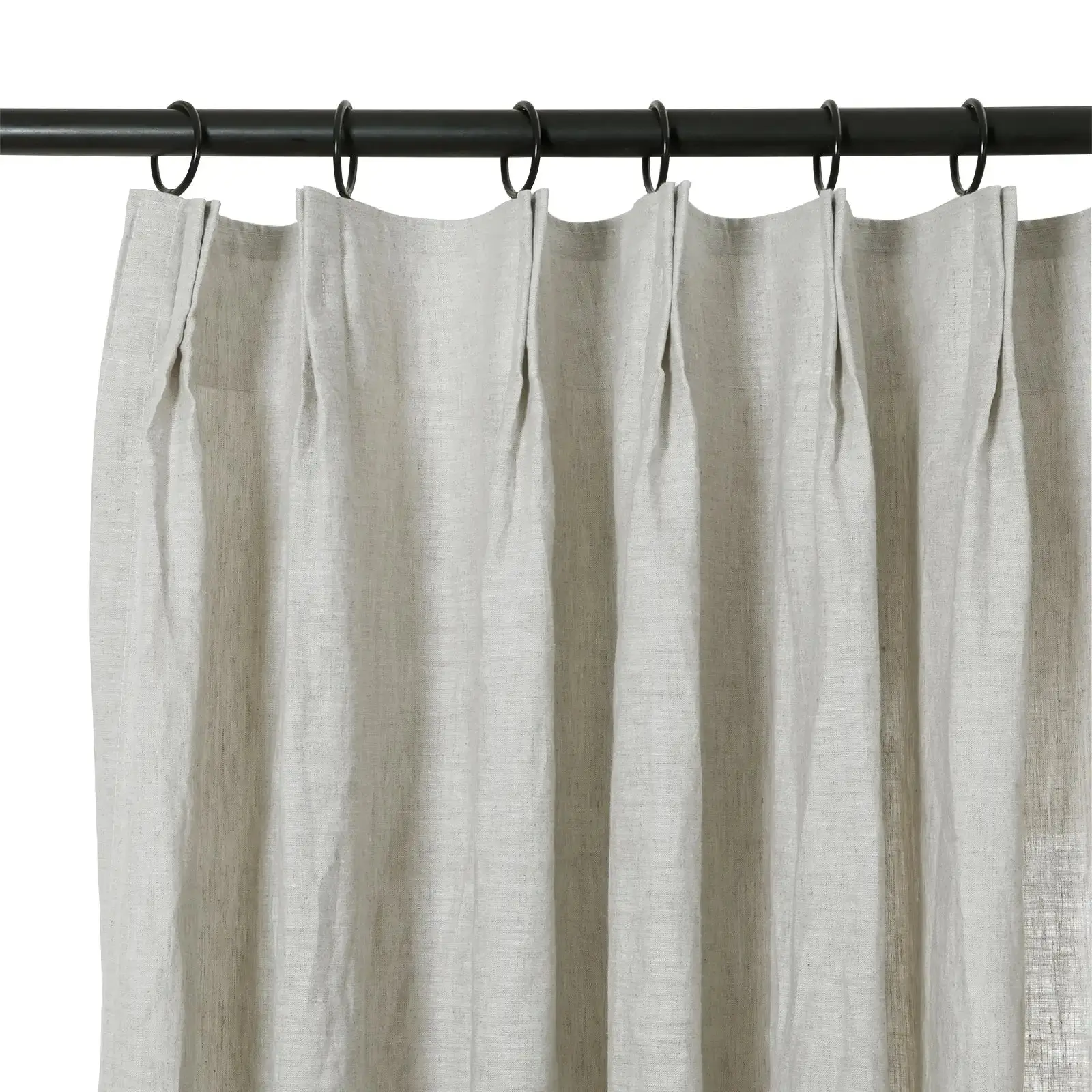 Doris 100% European Flax Linen Curtain Pleated - Image 10