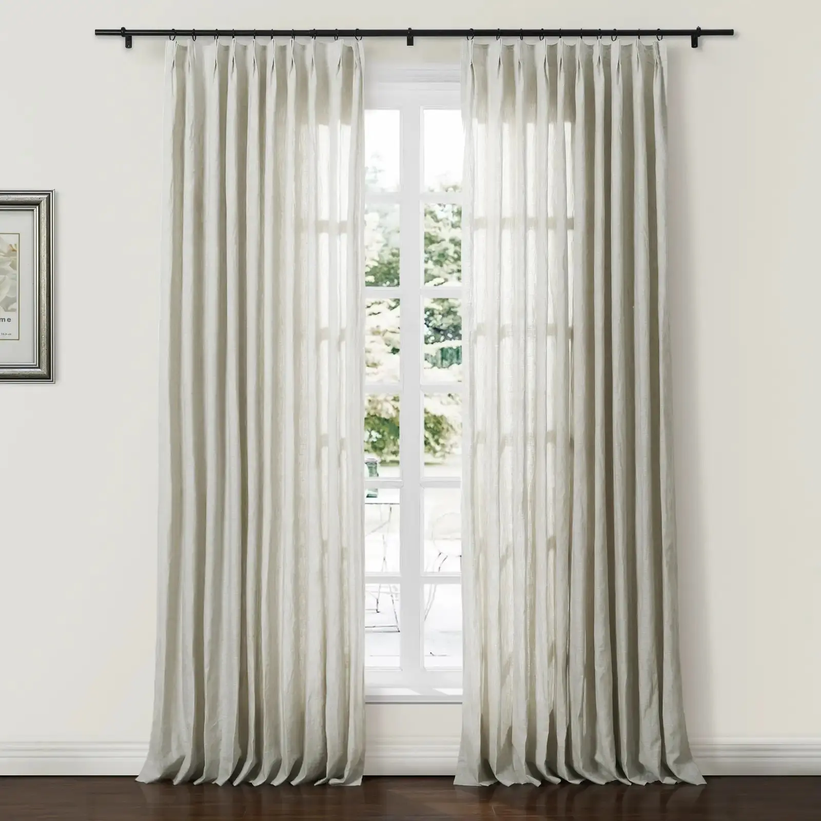 Doris 100% European Flax Linen Curtain Pleated - Image 9