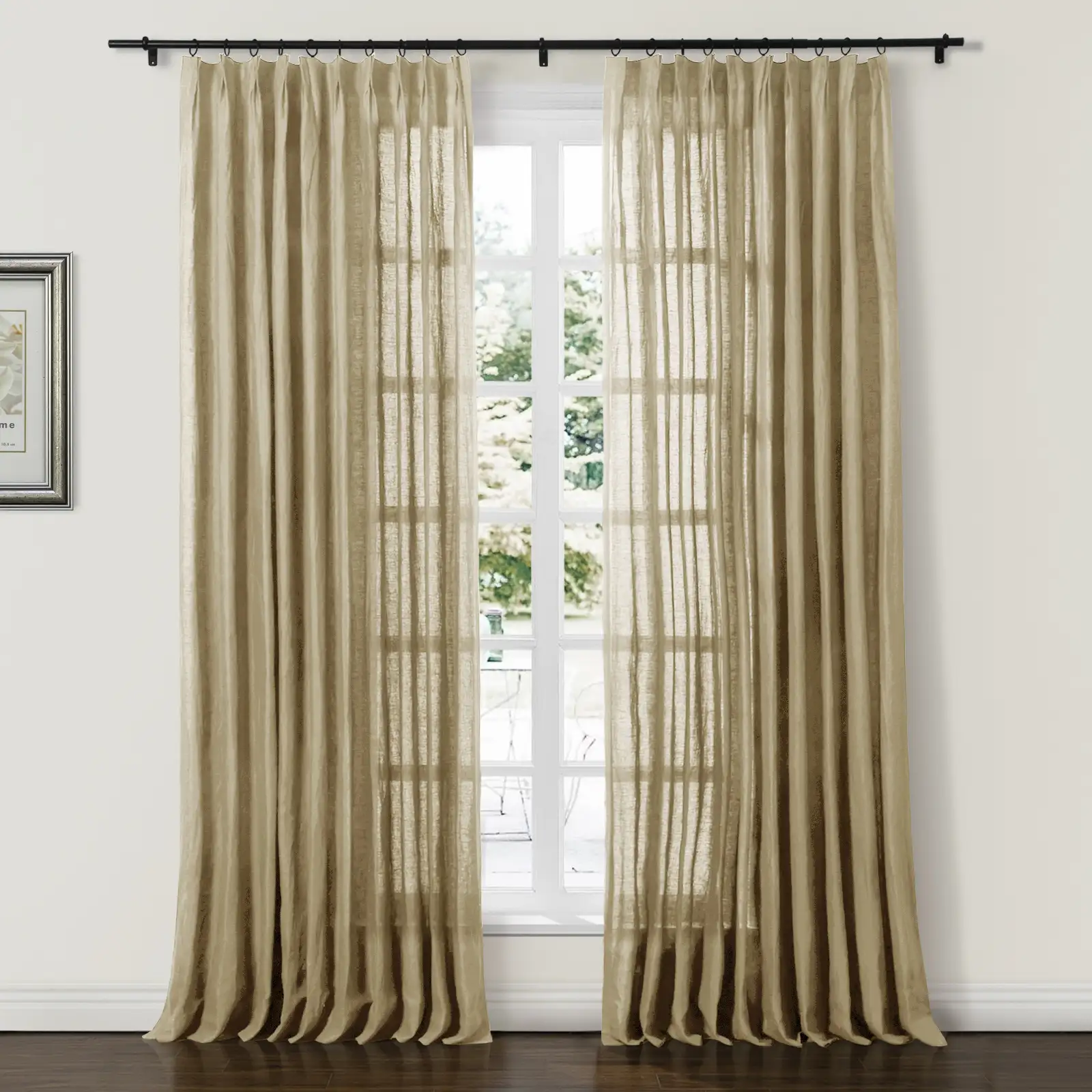 Doris 100% European Flax Linen Curtain Soft Top - Image 3