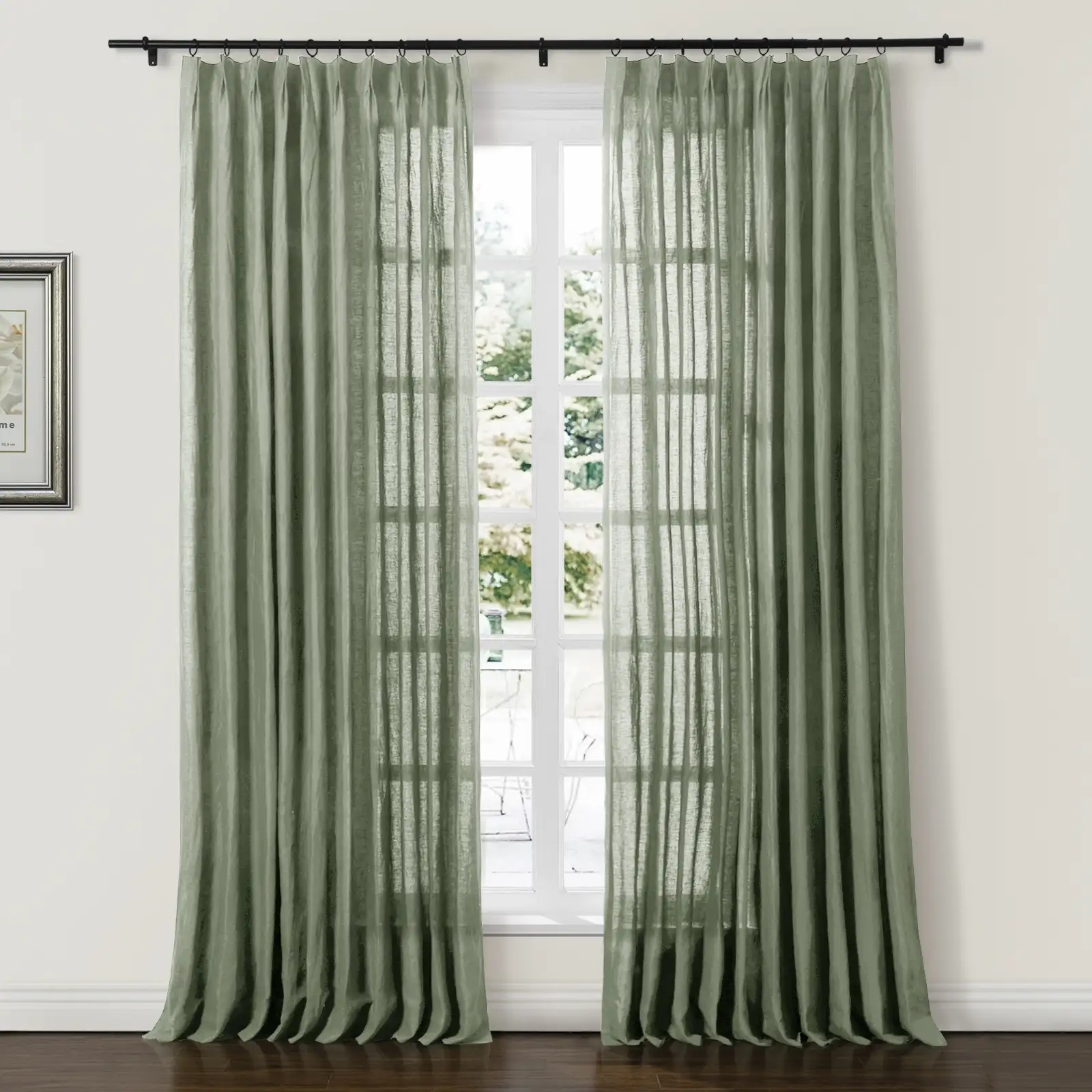 Doris 100% European Flax Linen Curtain Soft Top - Image 5