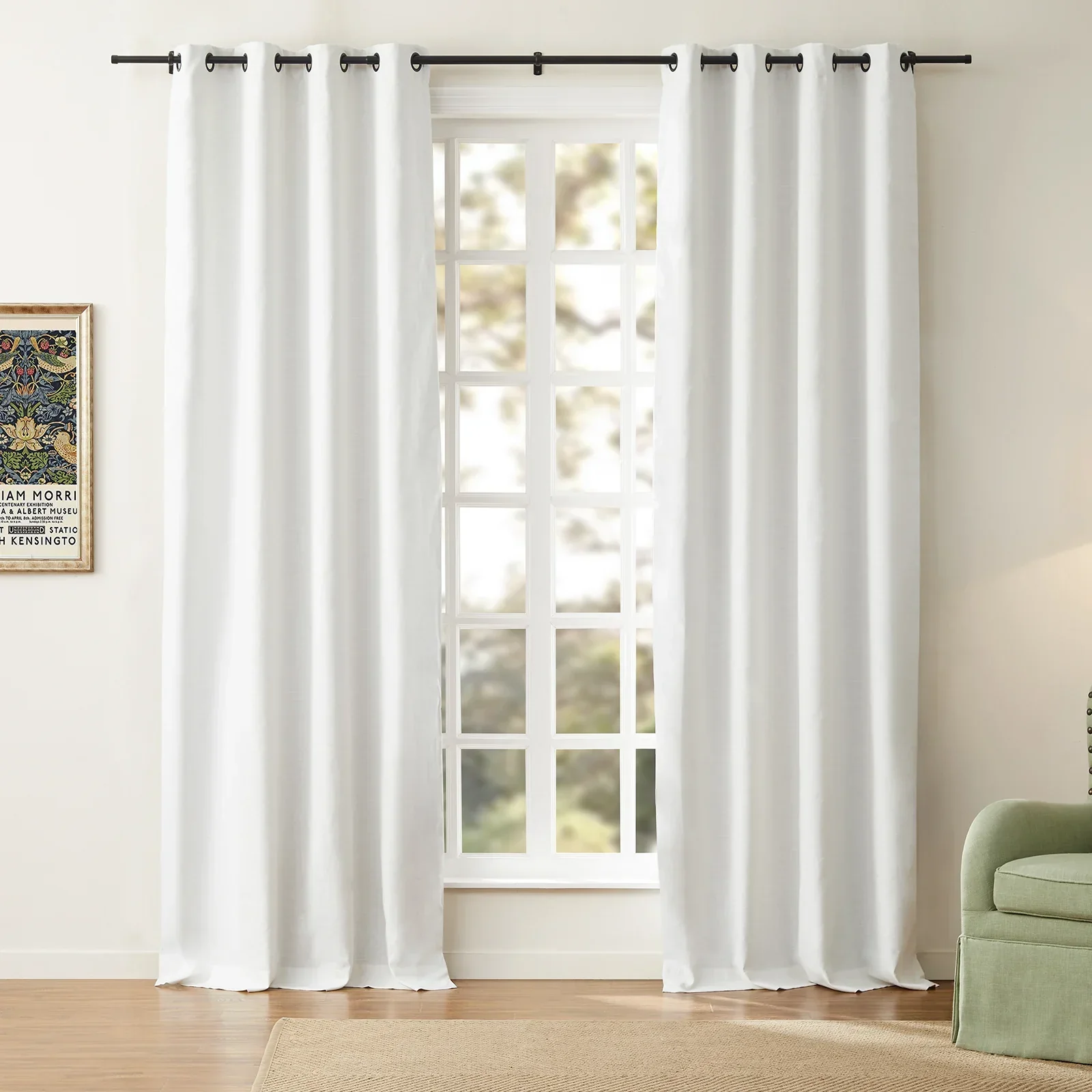 Draperfect Linen Cotton Drapery Grommet with Blackout Lining