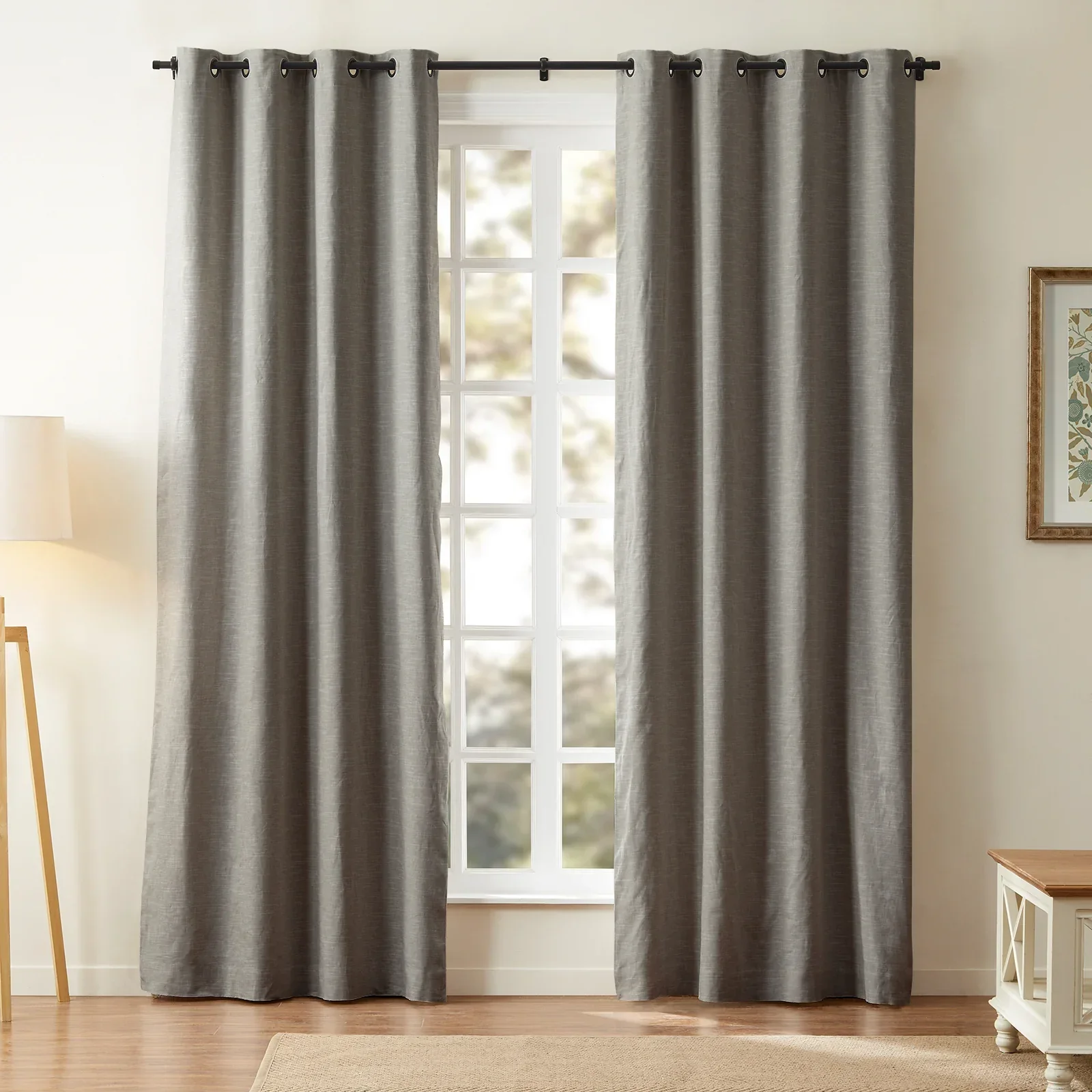 Draperfect Linen Cotton Drapery Grommet with Blackout Lining - Image 10