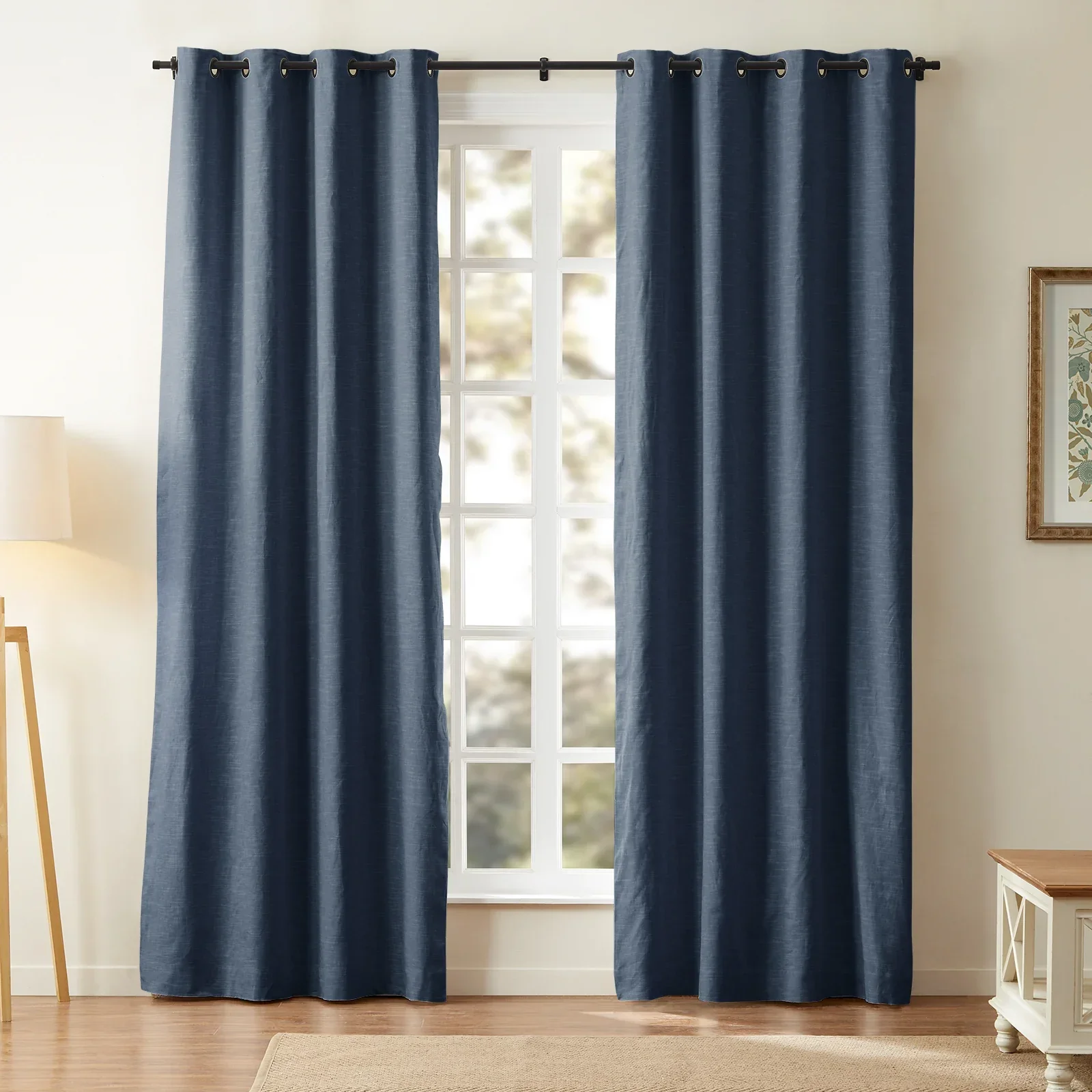 Draperfect Linen Cotton Drapery Grommet with Blackout Lining - Image 11
