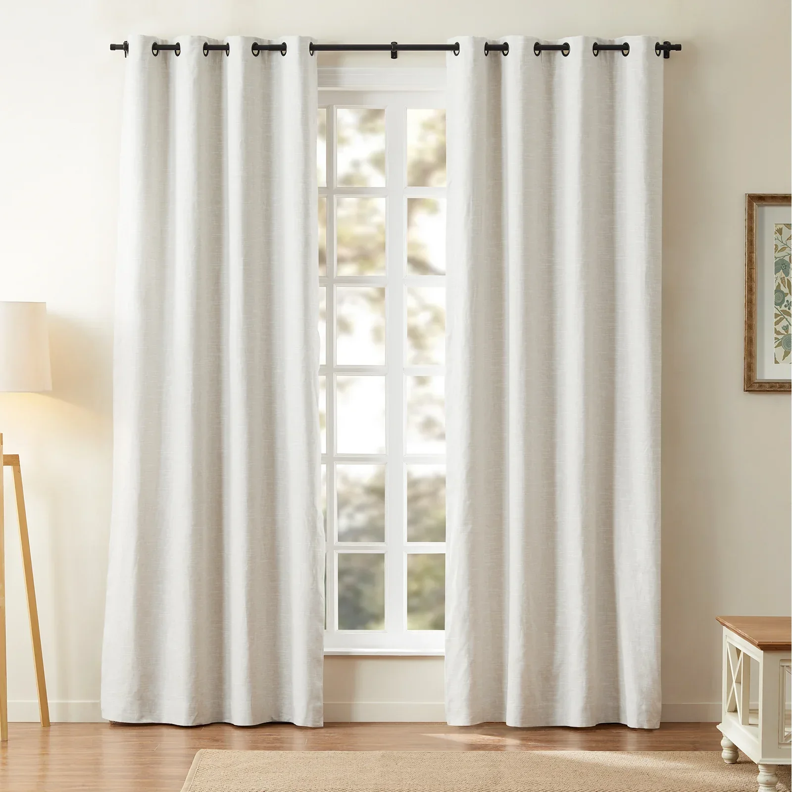 Draperfect Linen Cotton Drapery Grommet with Blackout Lining - Image 6