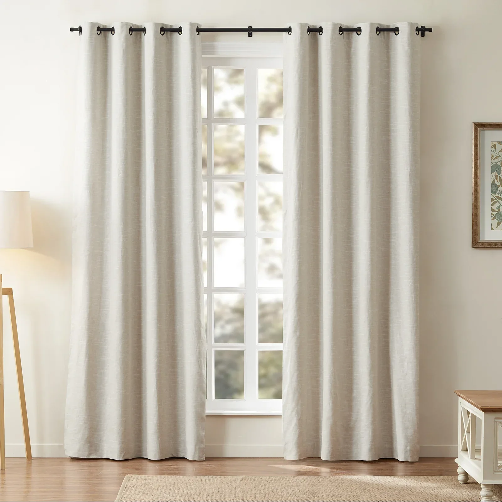 Draperfect Linen Cotton Drapery Grommet with Blackout Lining - Image 8