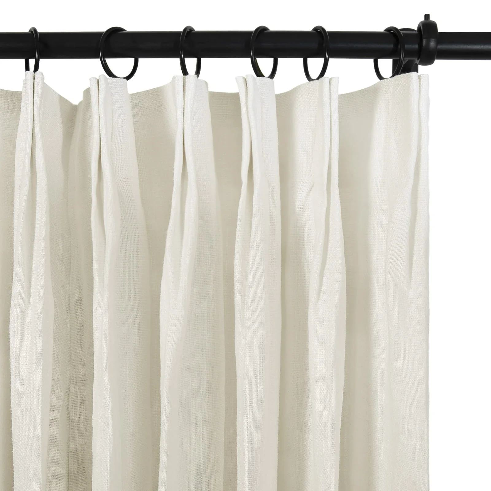 Erin Elegant 100% Linen Curtain Pleated - Image 2