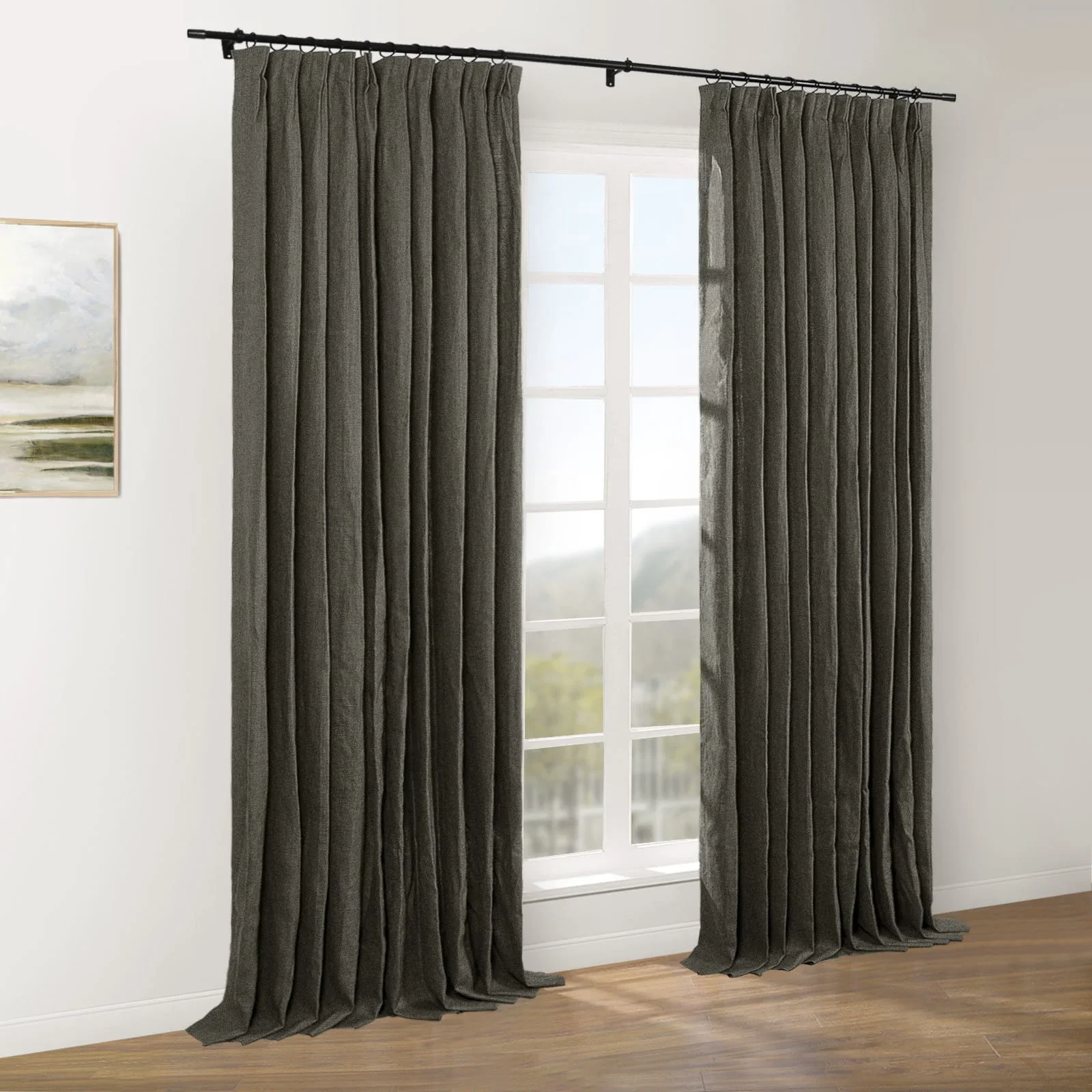 Erin Elegant 100% Linen Curtain Pleated - Image 22