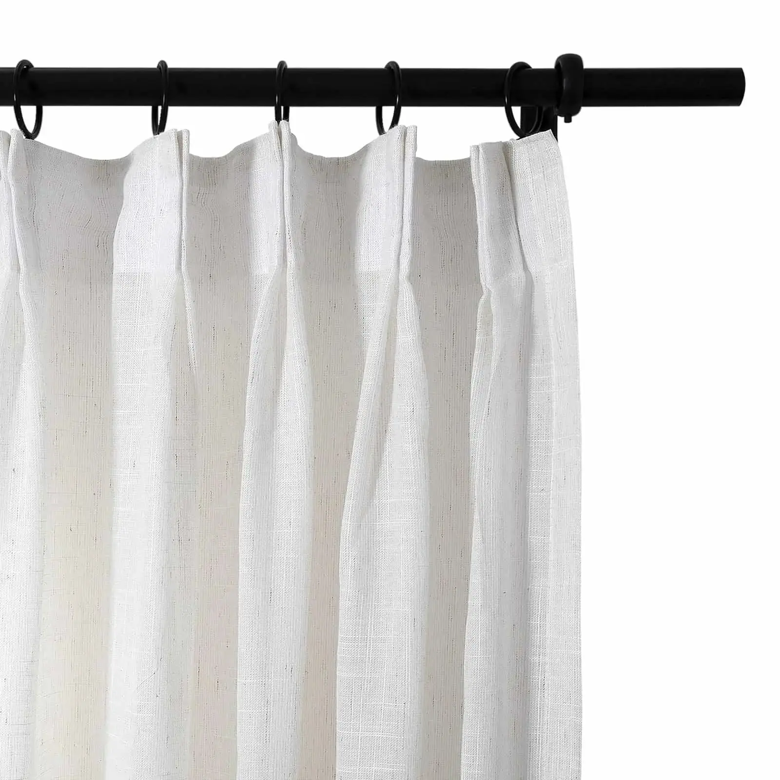 Flynn Airy Lightweight Sheer Curtain Pleated - Image 12