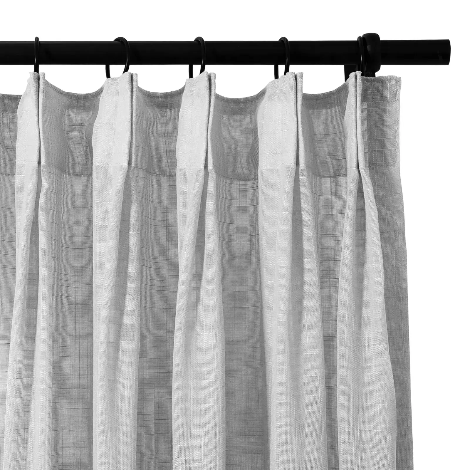 Flynn Airy Lightweight Sheer Curtain Pleated - Image 34
